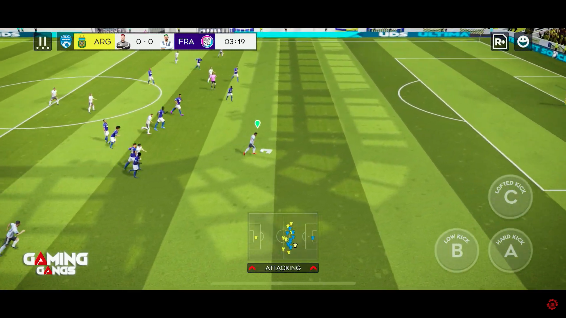soccer video game action