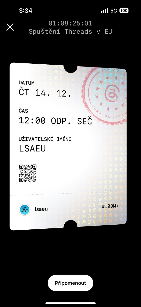 threads event ticket