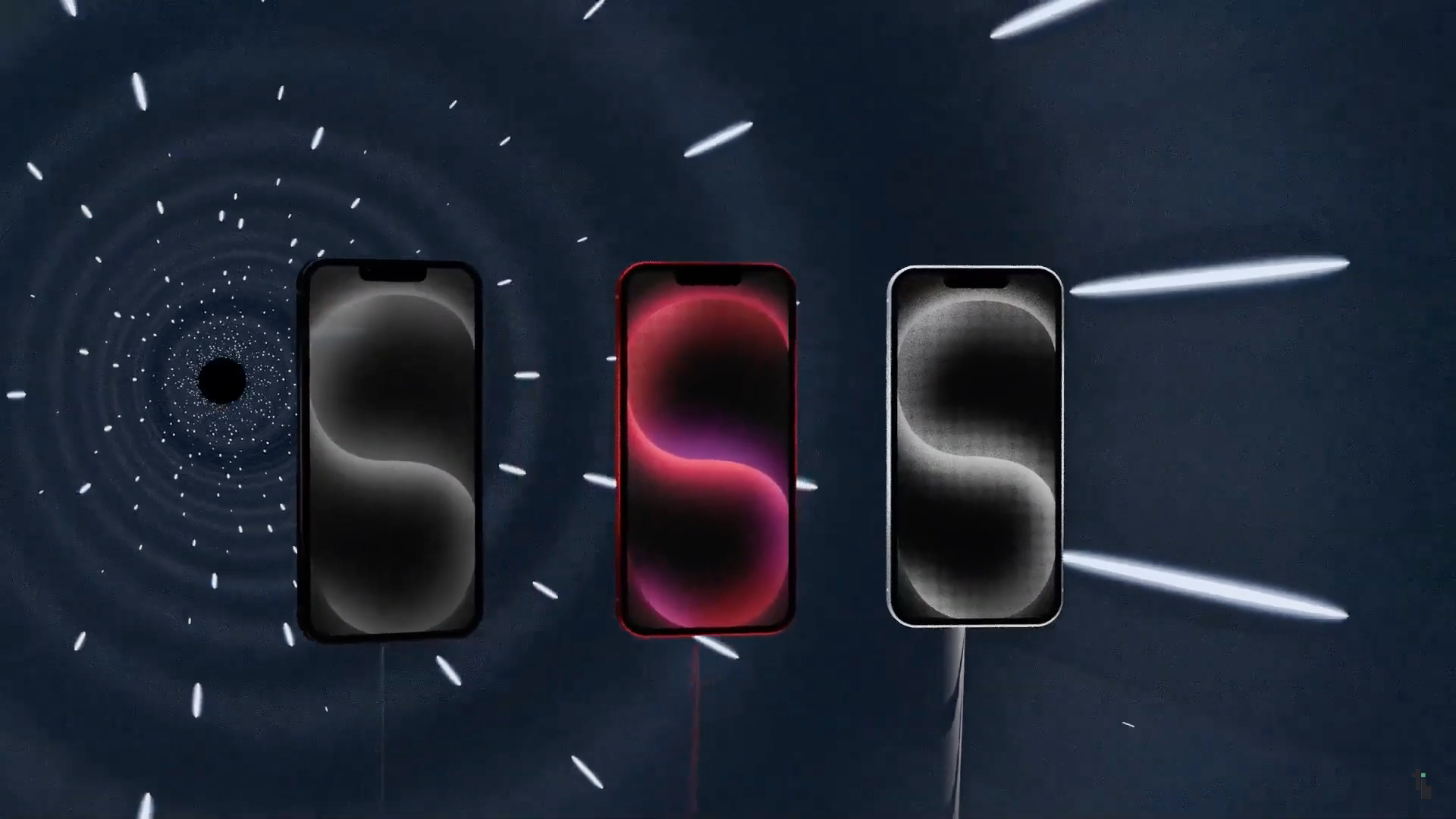 three iphones in tunnel