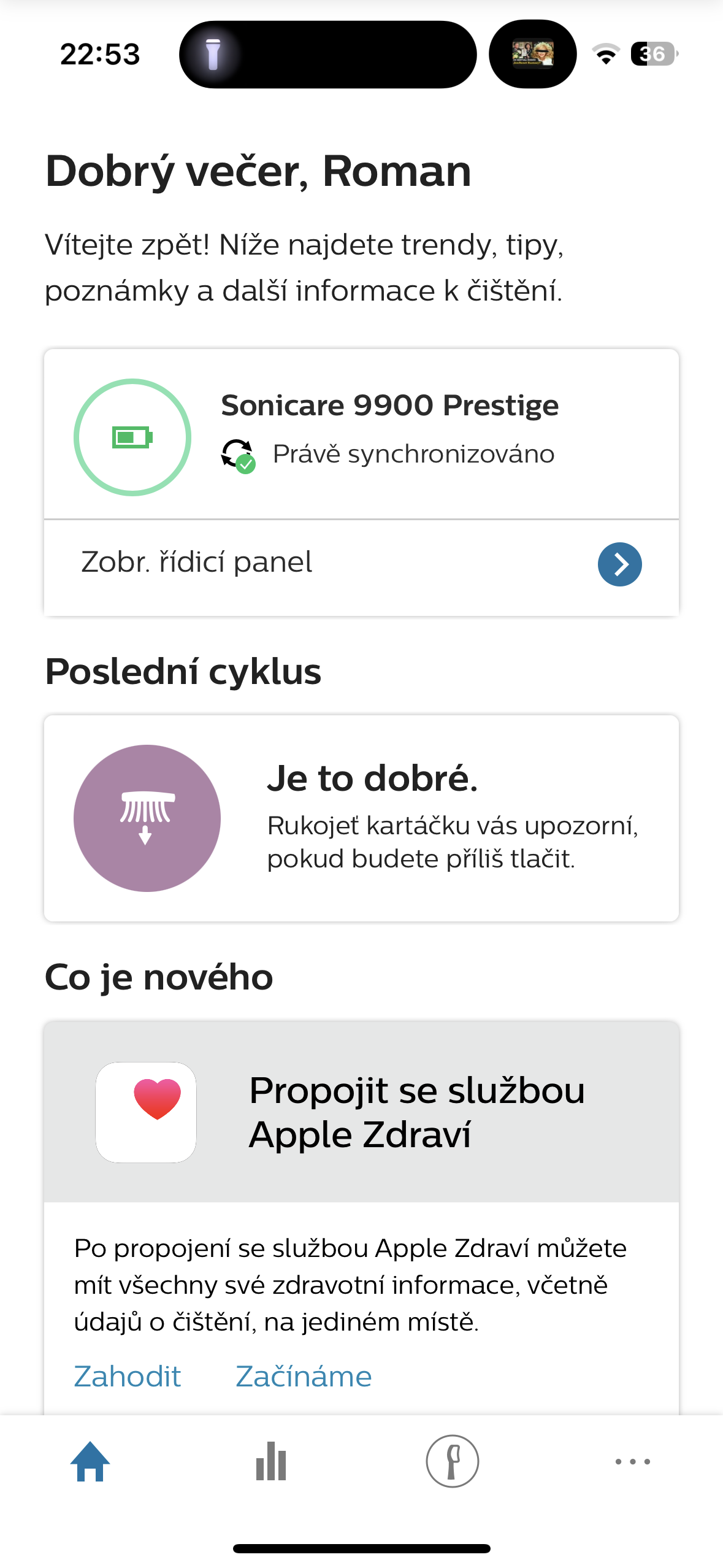 toothbrush sync dashboard