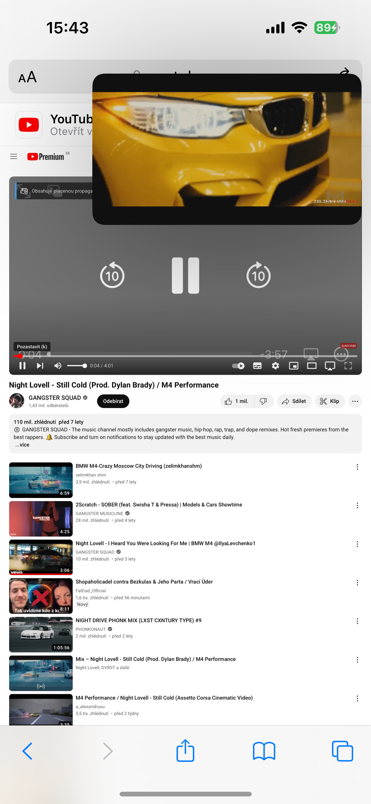 yellow bmw m4 closeup