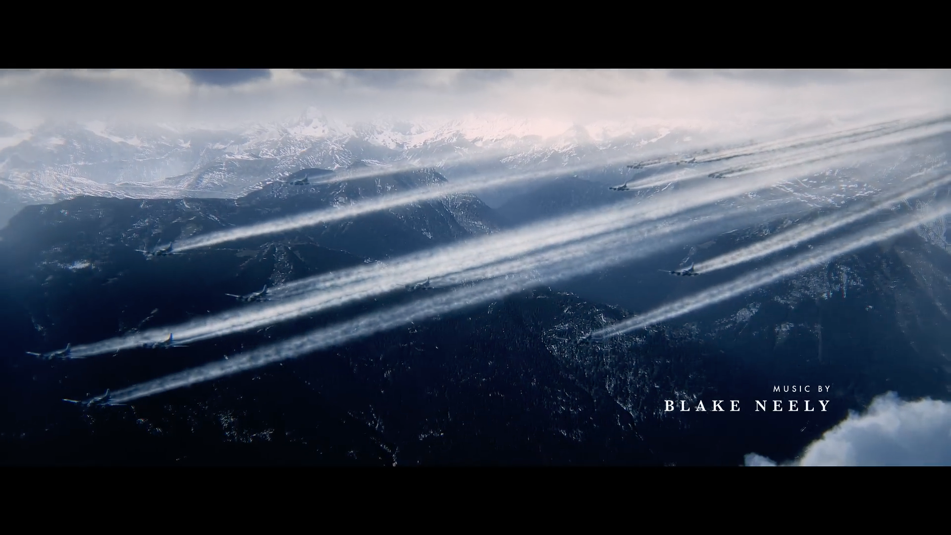 airplanes over mountains