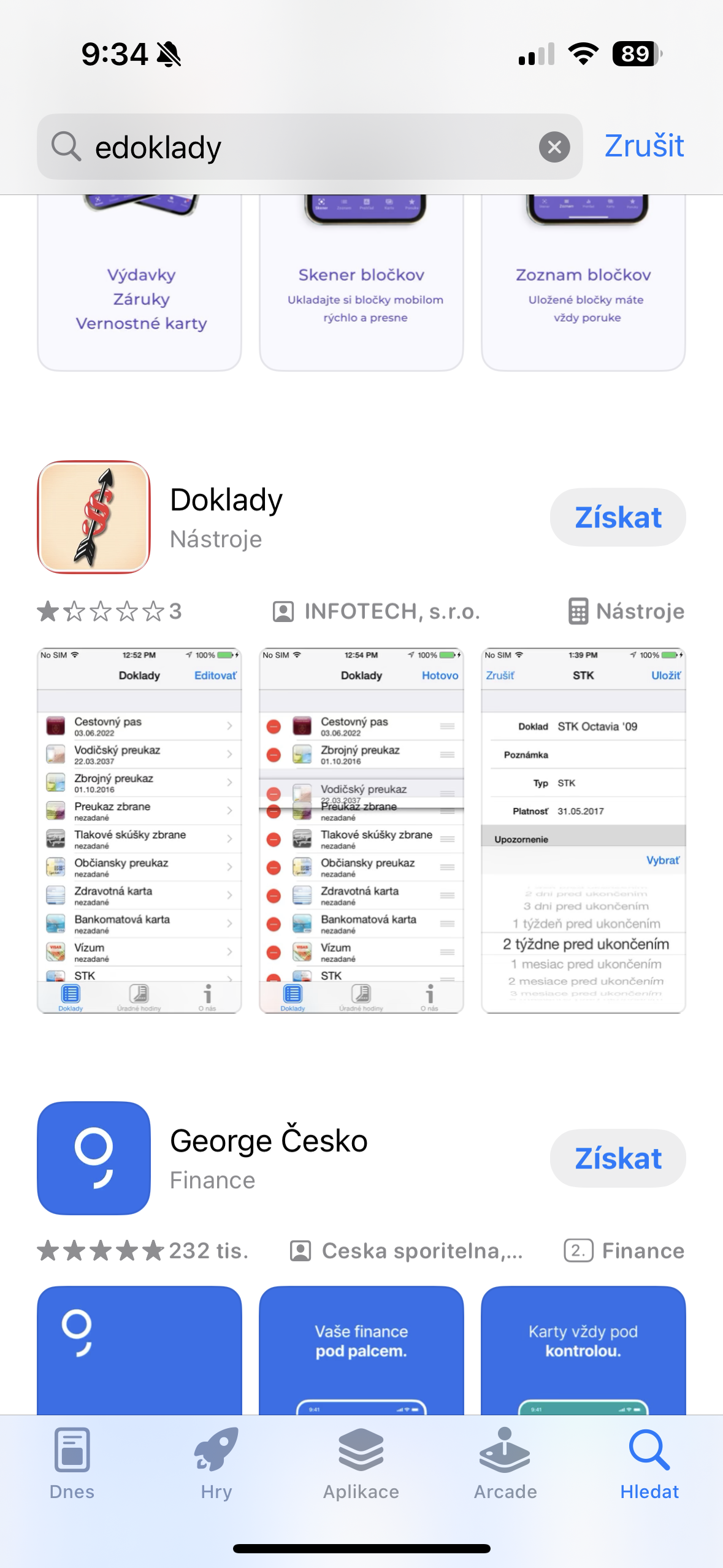 app store doklady