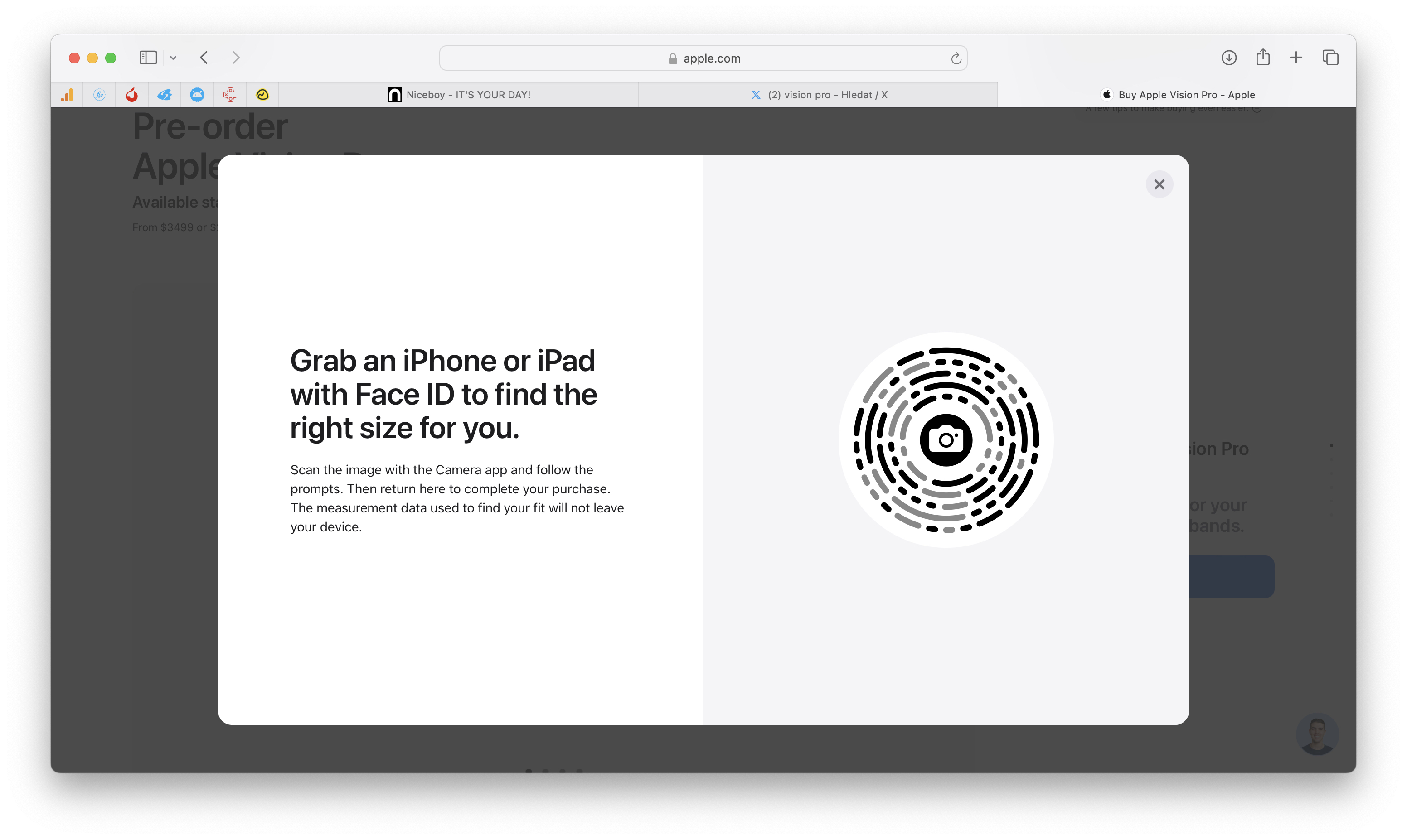 apple device qr code scan