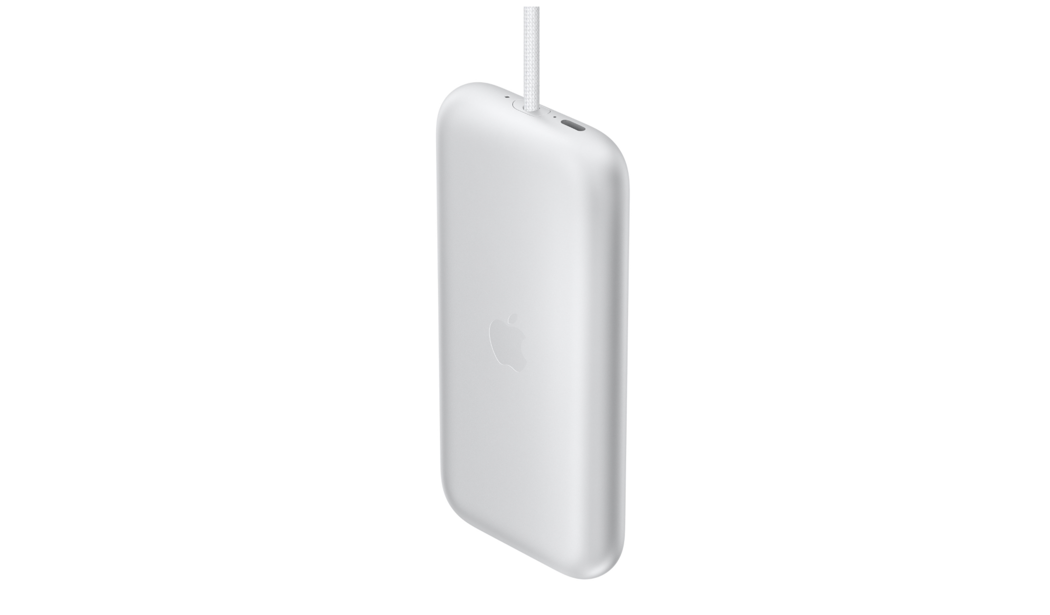 apple white device with cable
