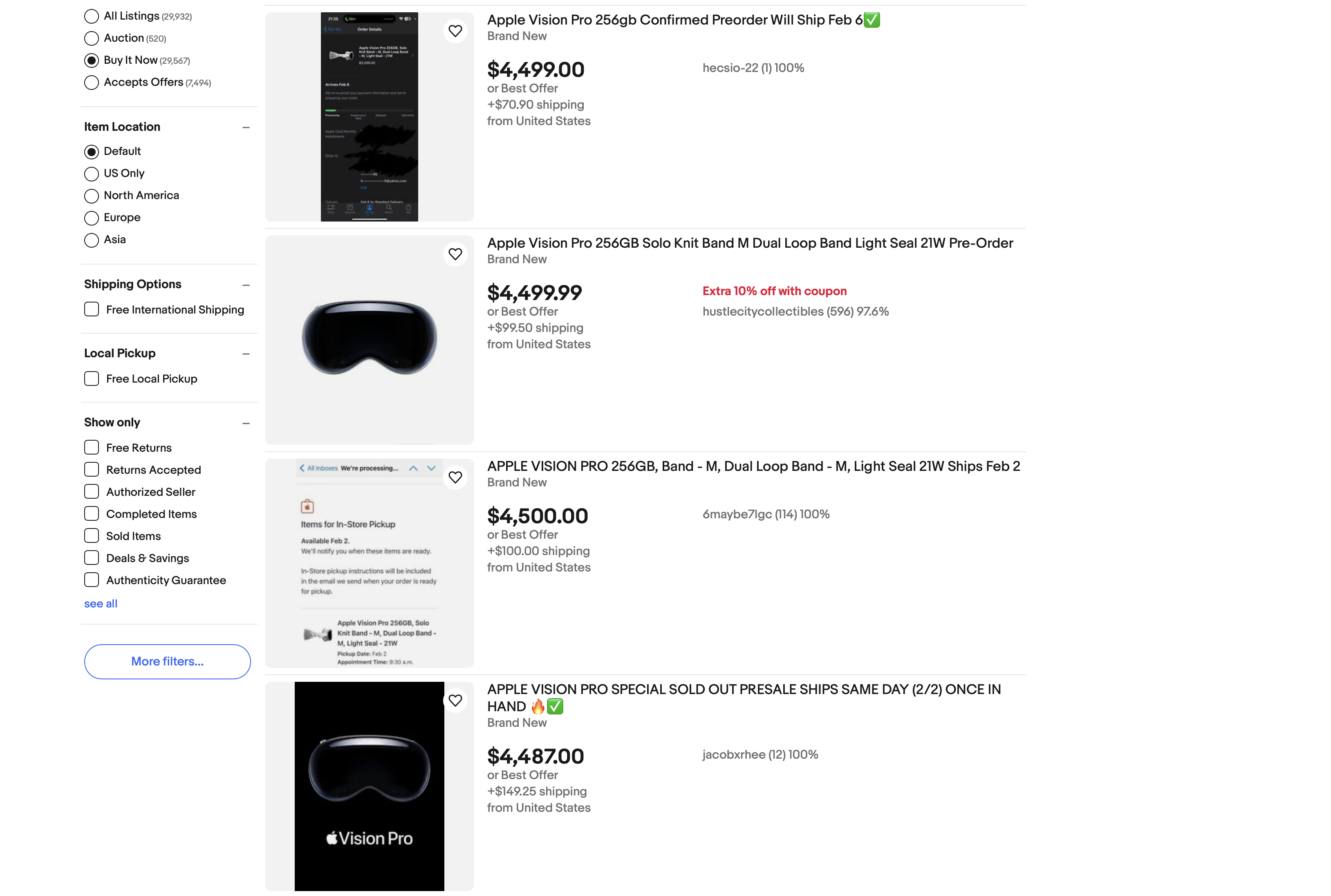 ebay apple vision pro preorder