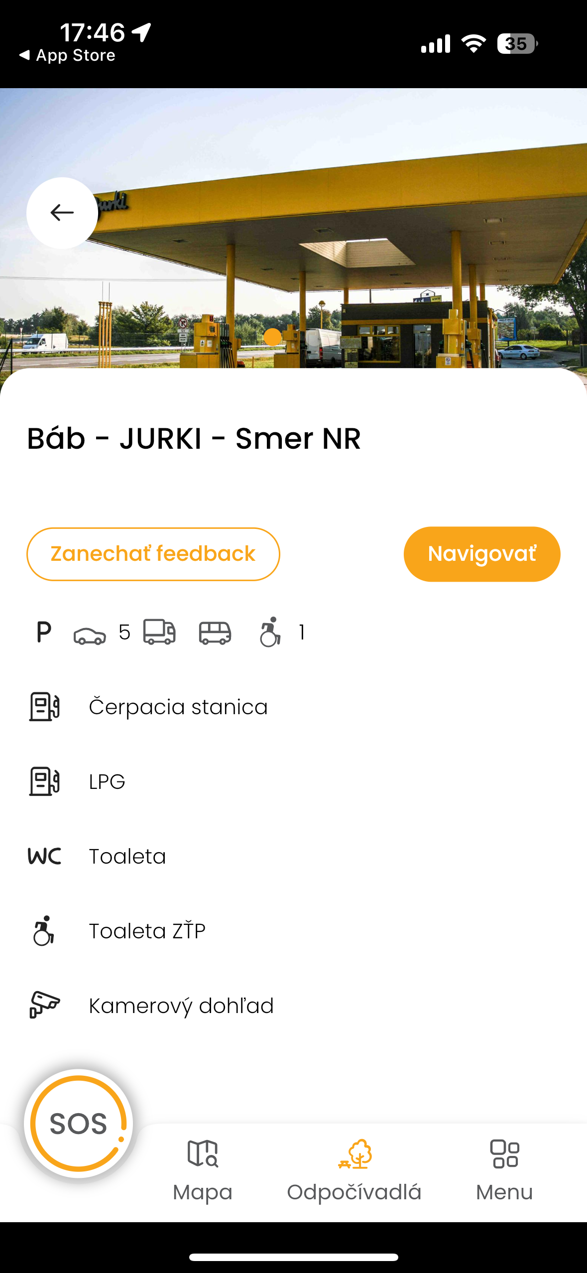 gas station info page