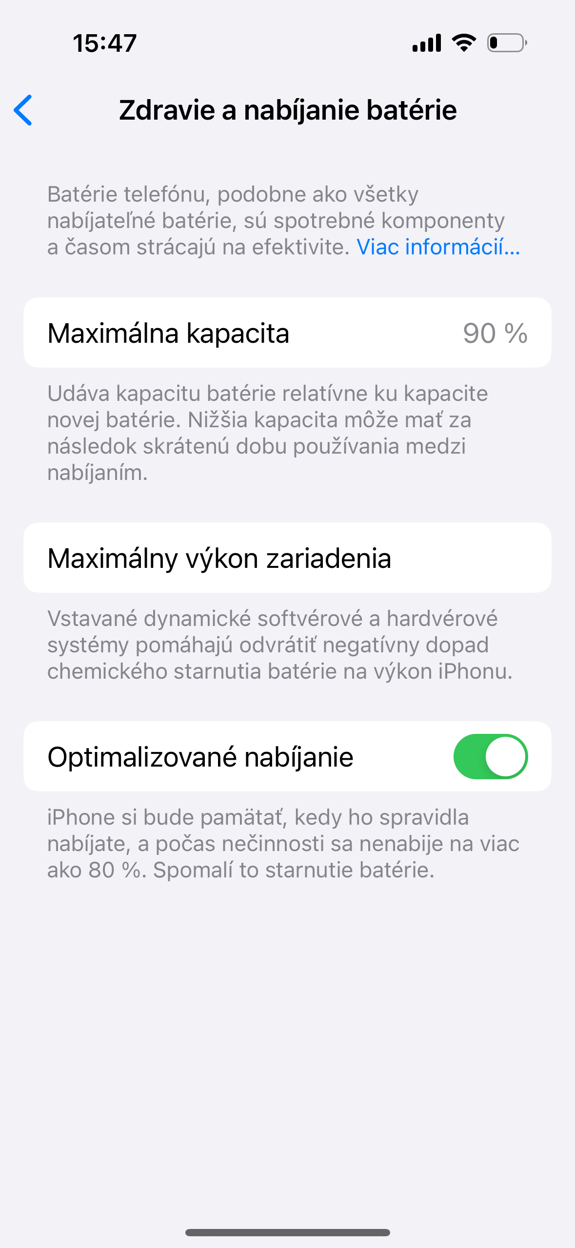 iphone battery health settings