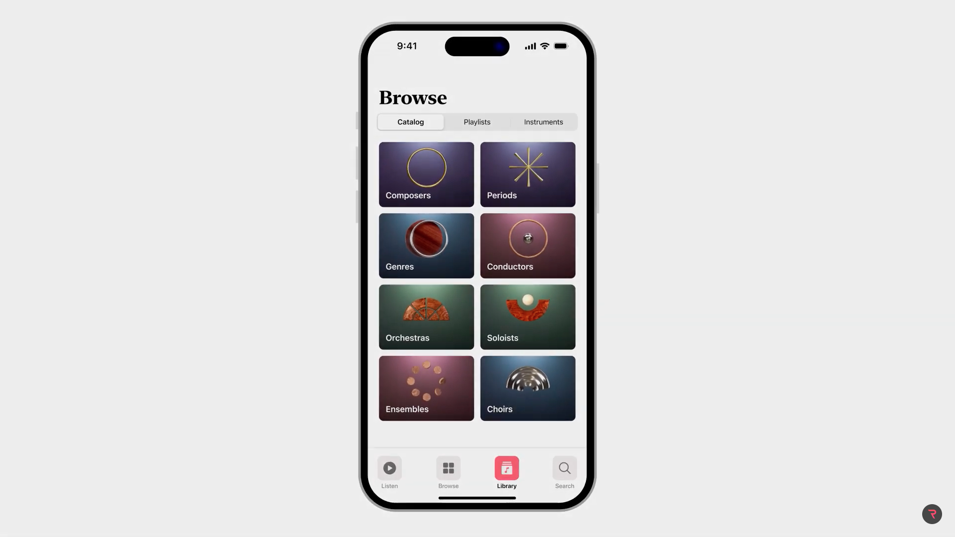 iphone music browse screen