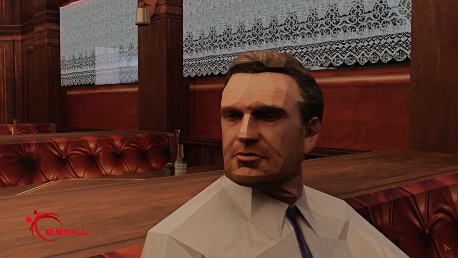 man sitting cafe closeup