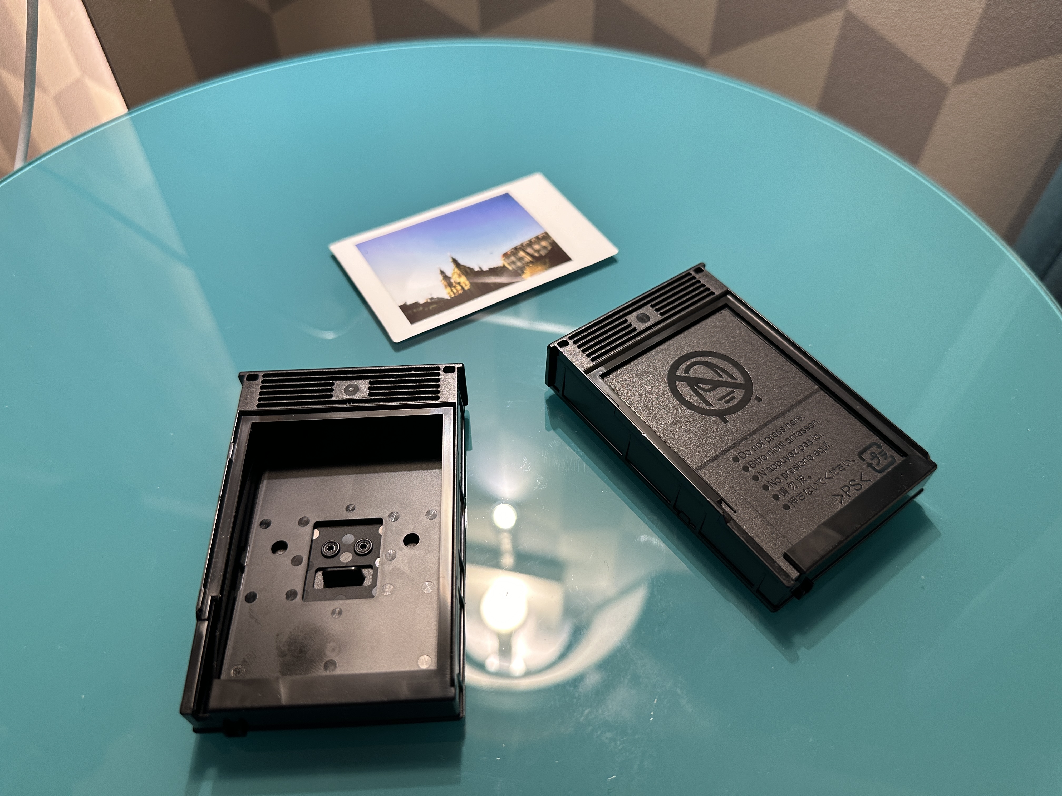 photo film holder on table