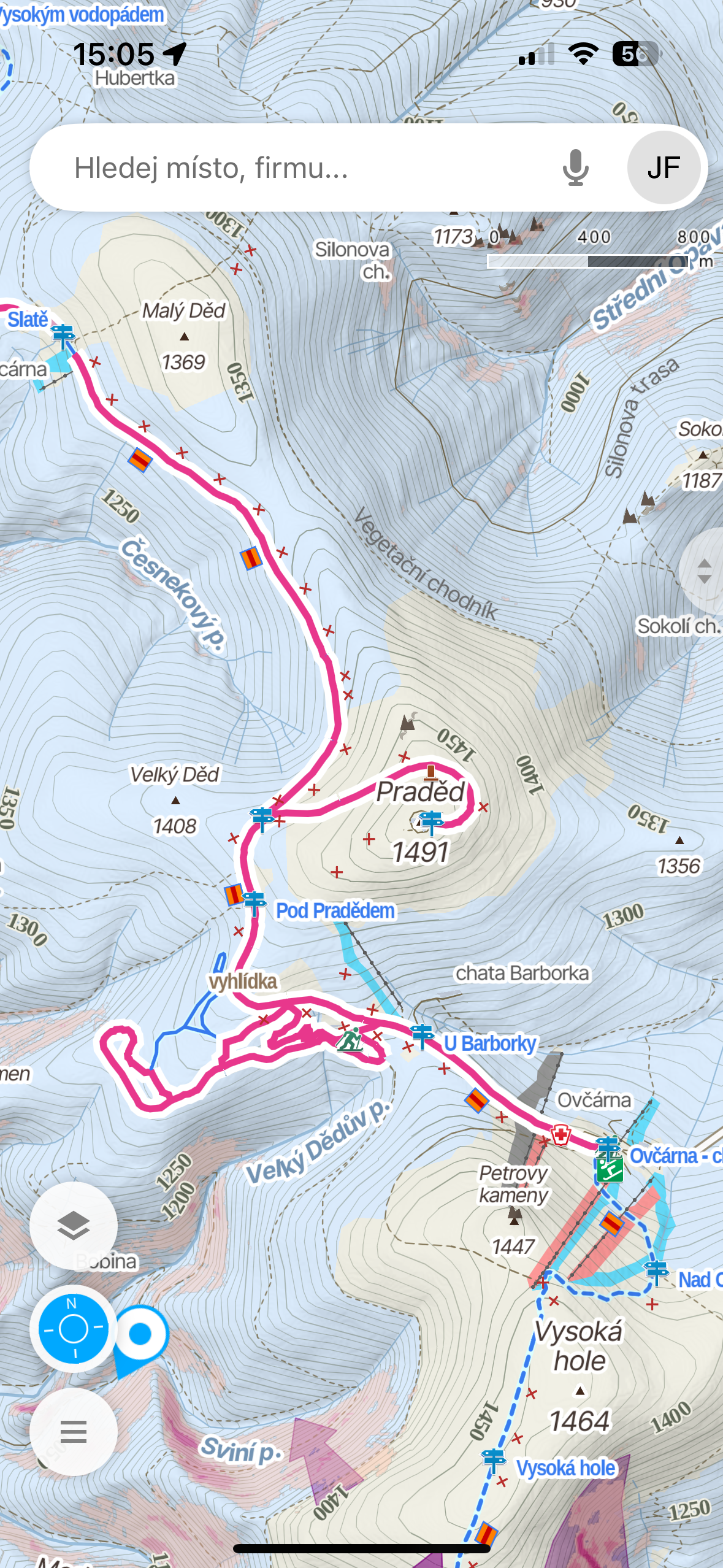 praded mountain trail map
