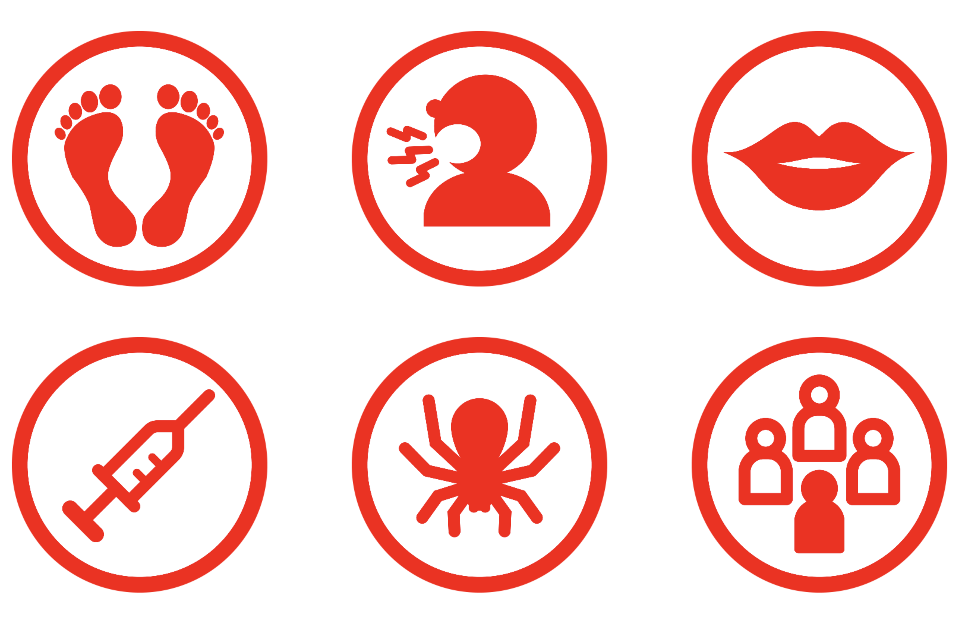 red warning icons