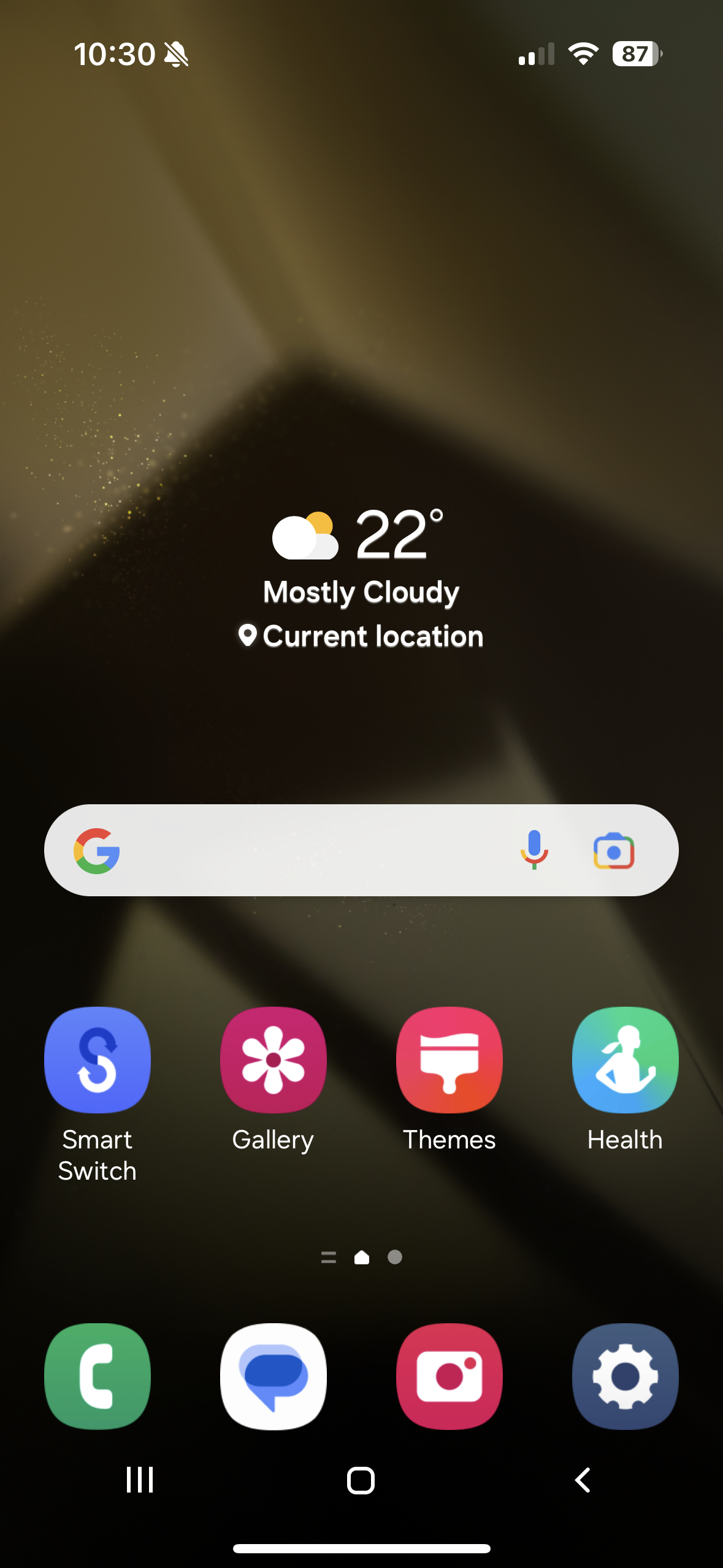 samsung home screen weather