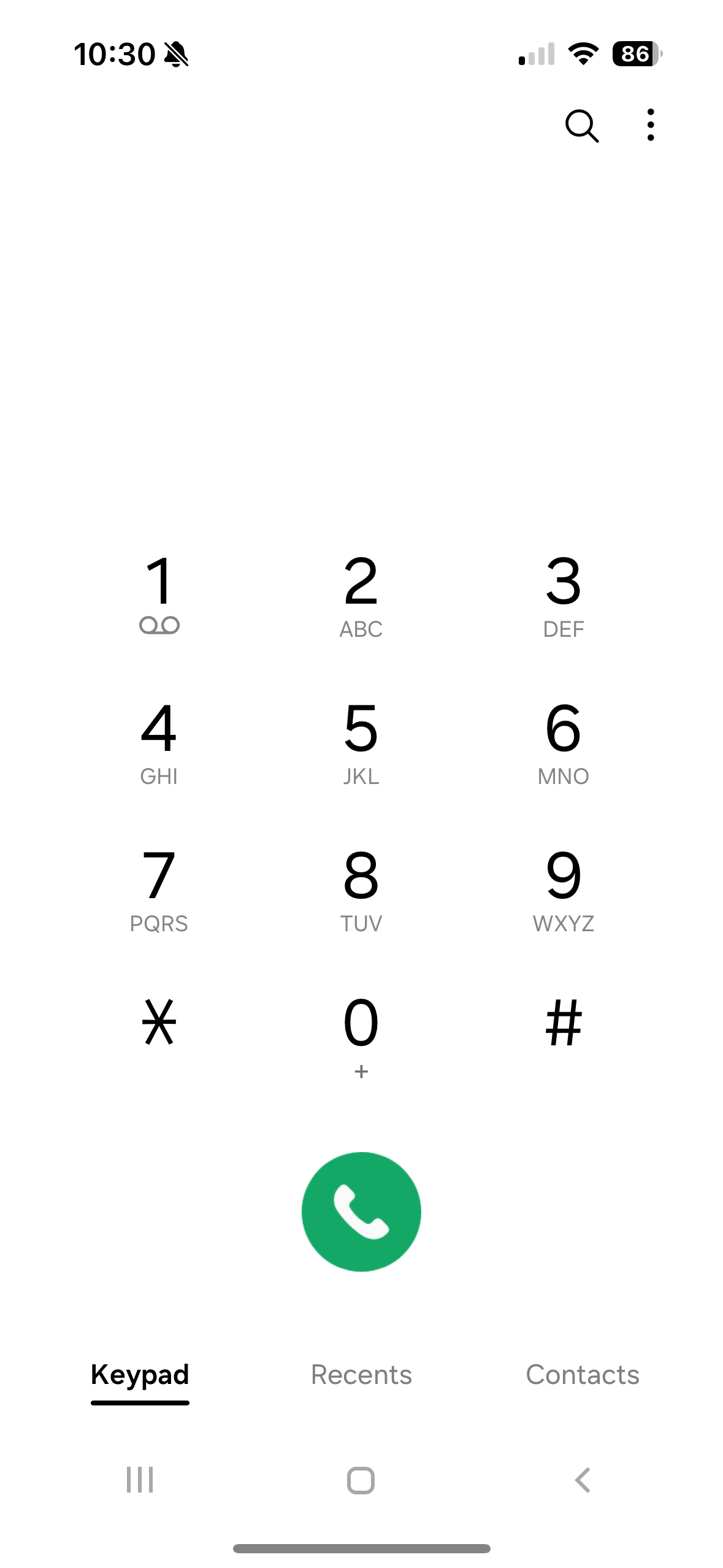 samsung phone keypad