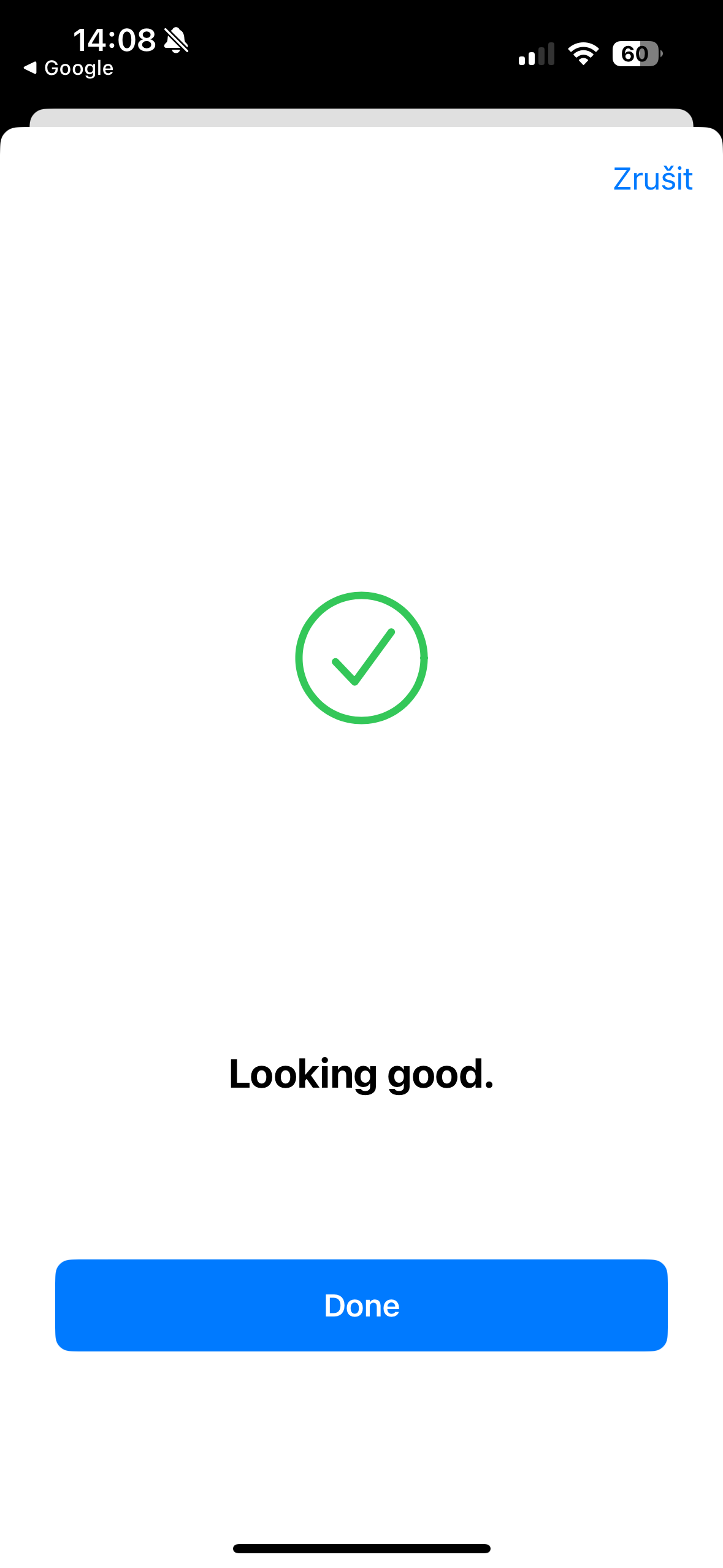 scan completion confirmation