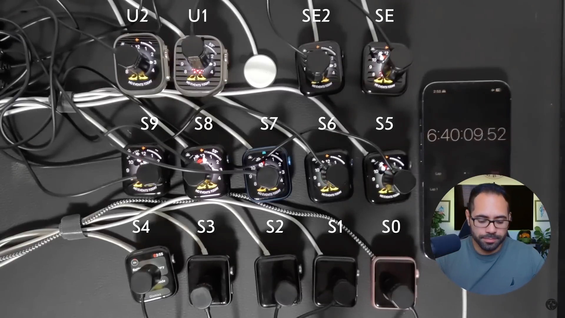 smartwatch charging setup
