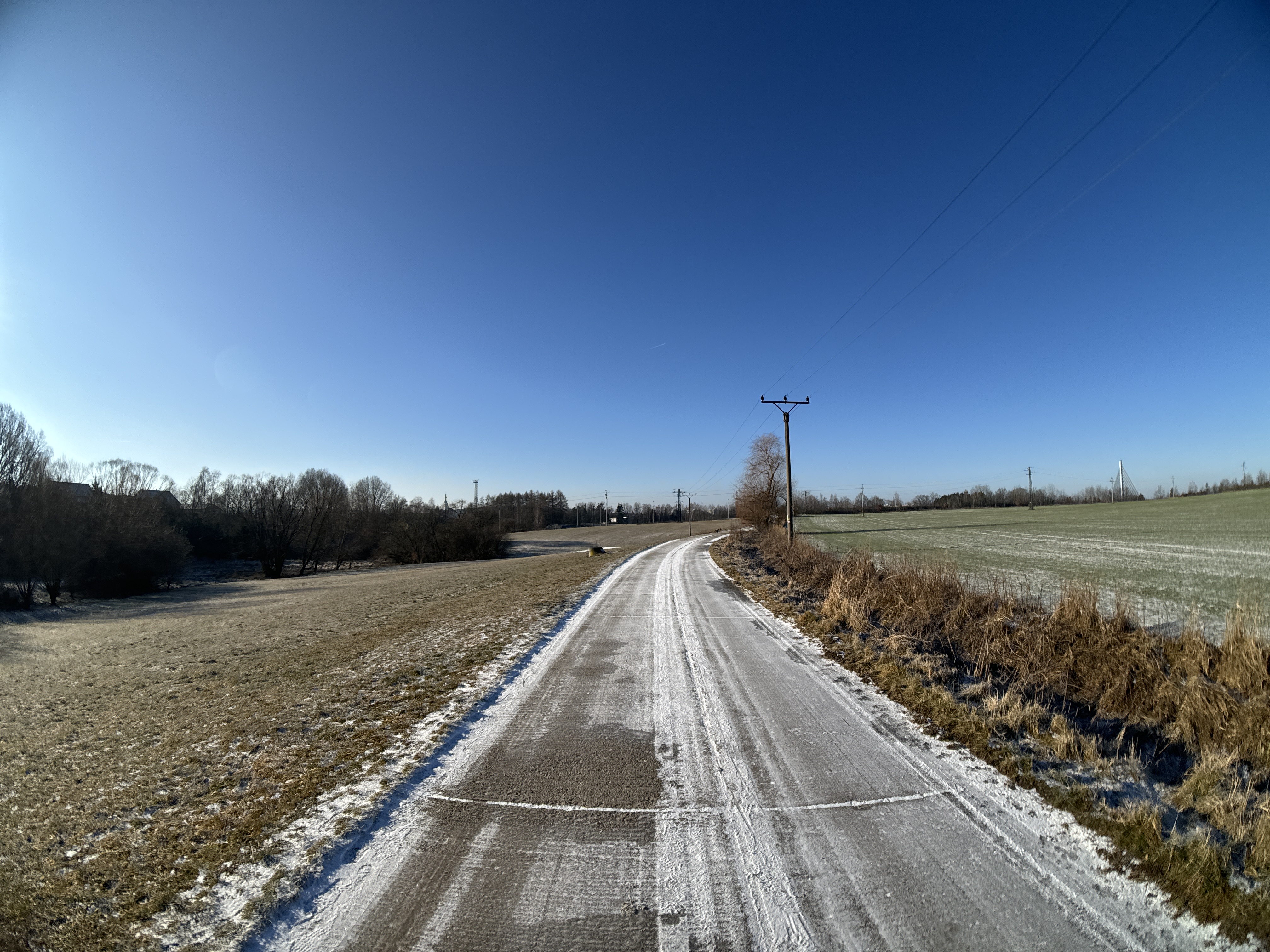 snowy country road