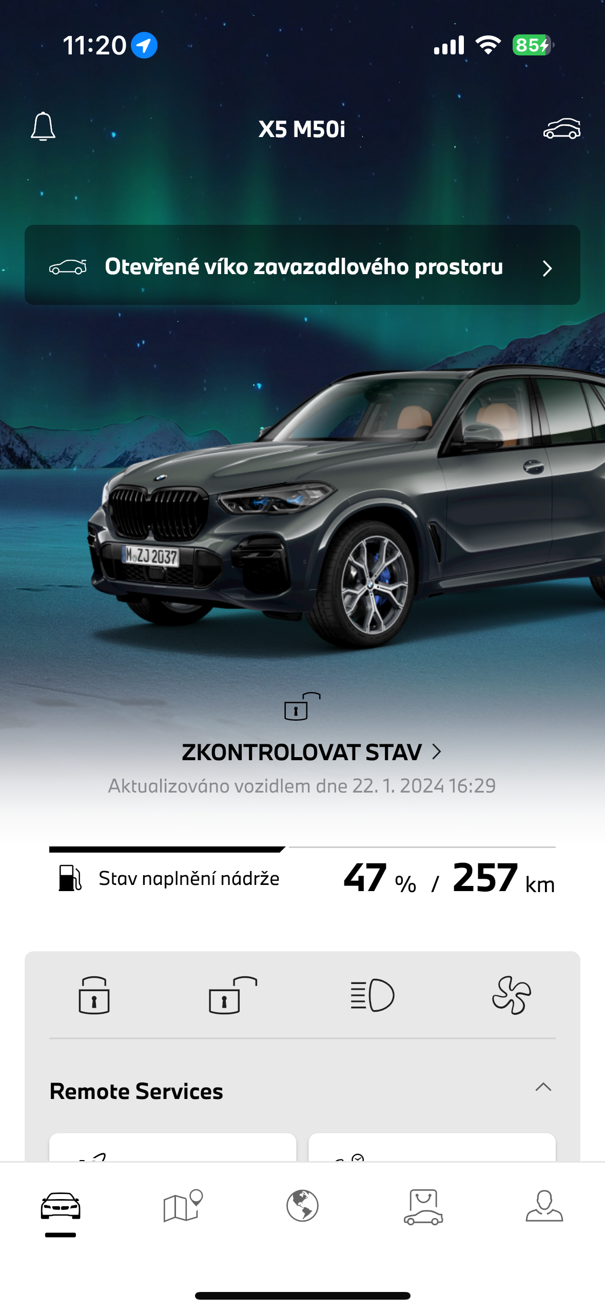 vehicle status check