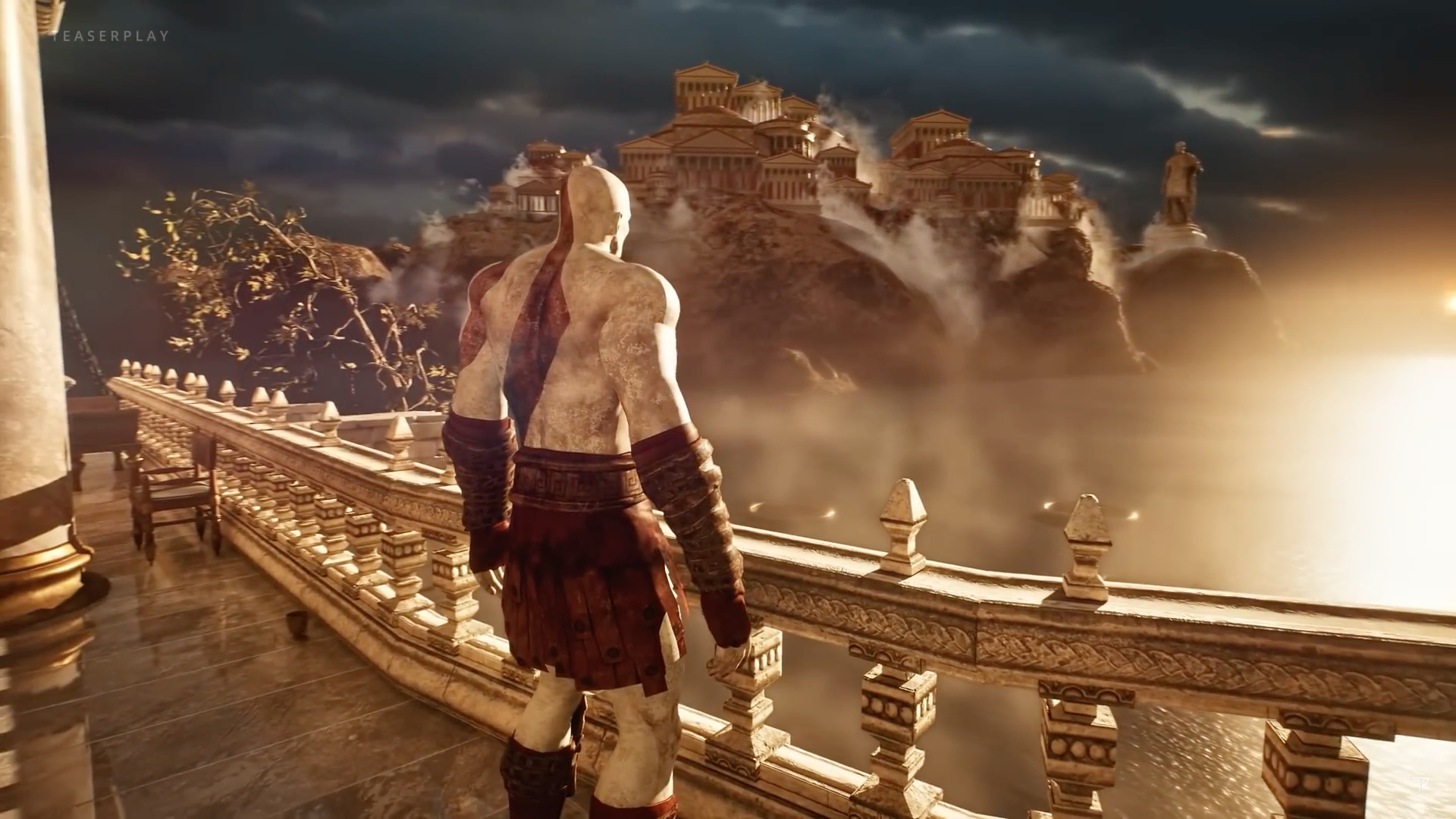 video game character balcony