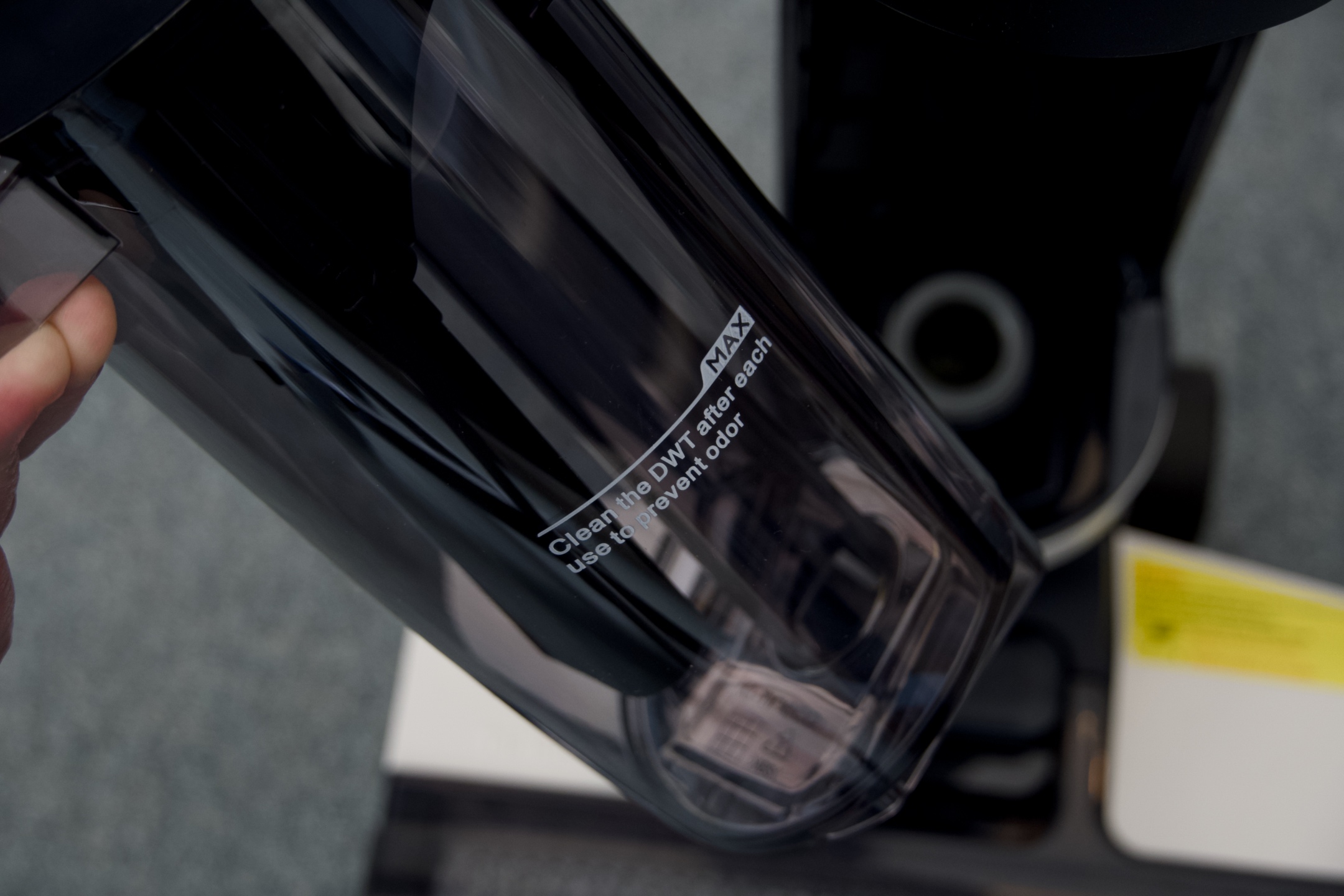 Tineco Floor One S3 Extreme dirty tank text