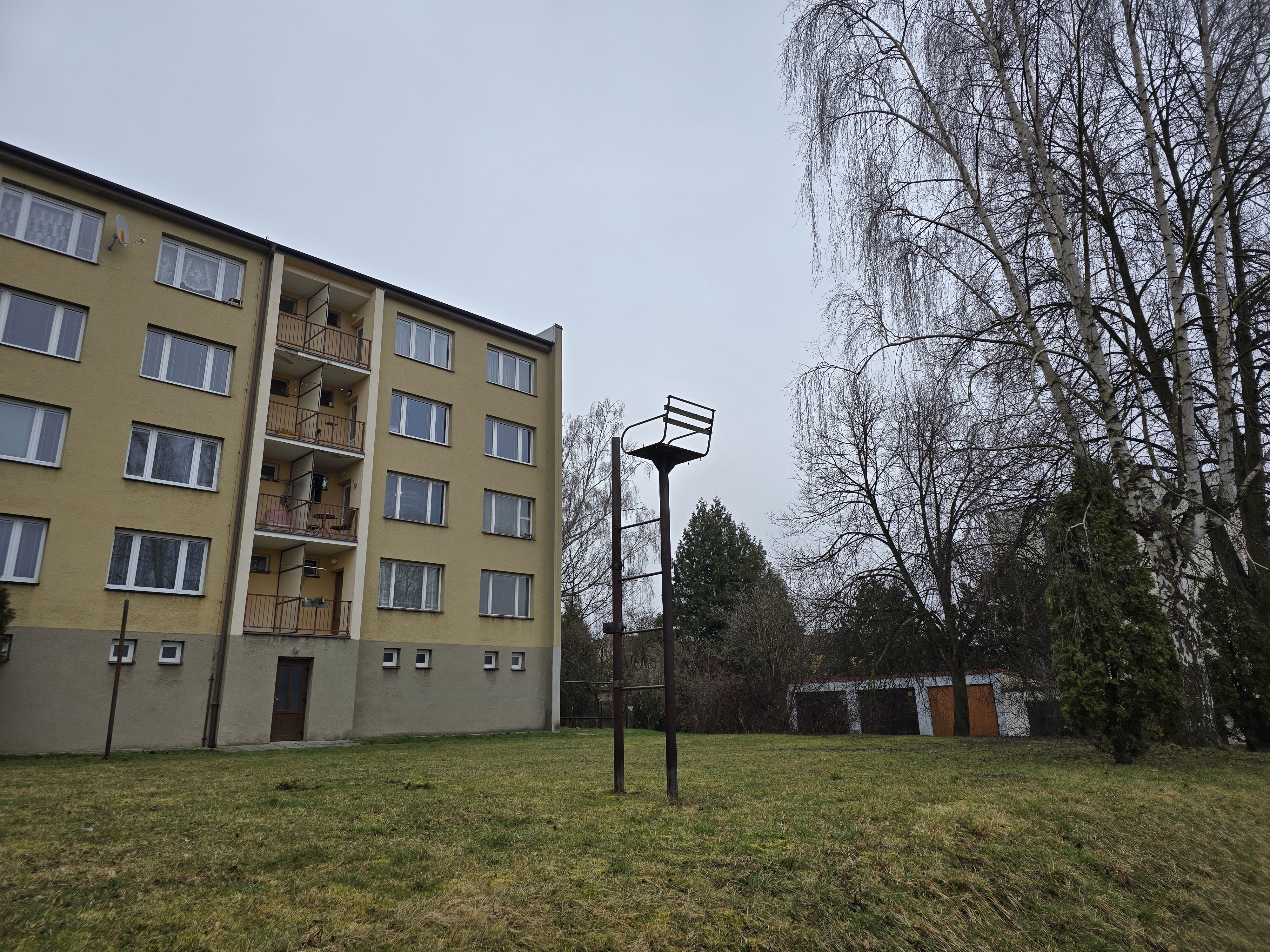 apartment building yard view
