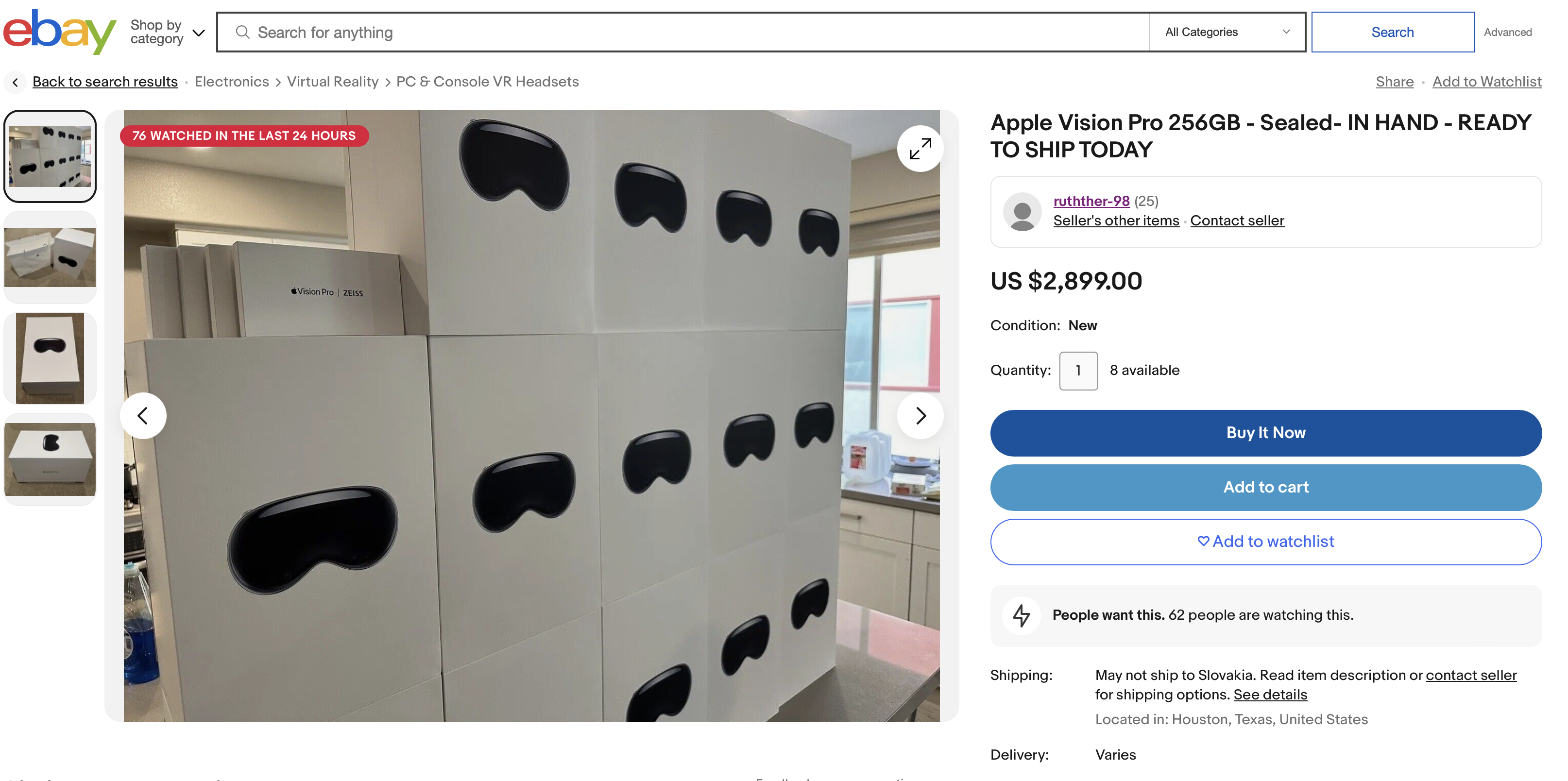 apple vision pro ebay listing