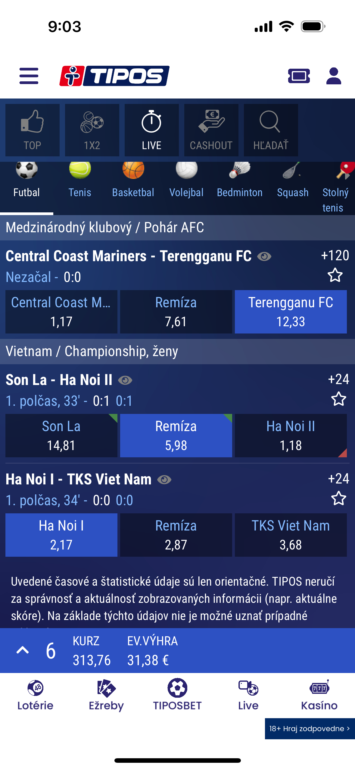 betting app football matches