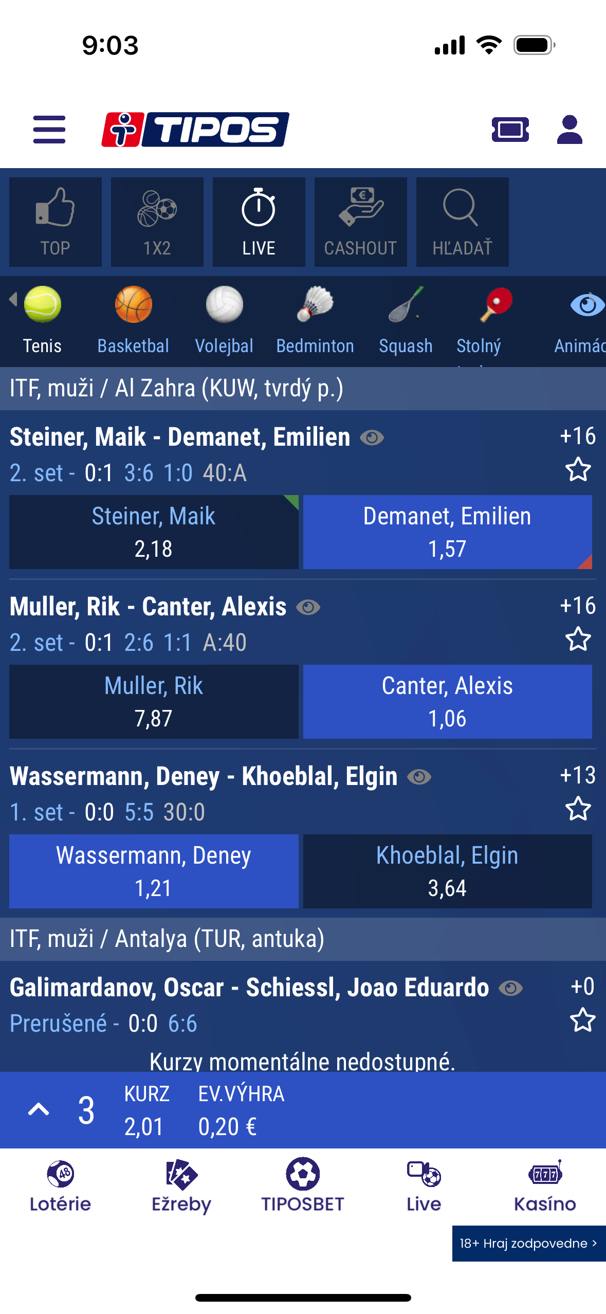 betting app match odds