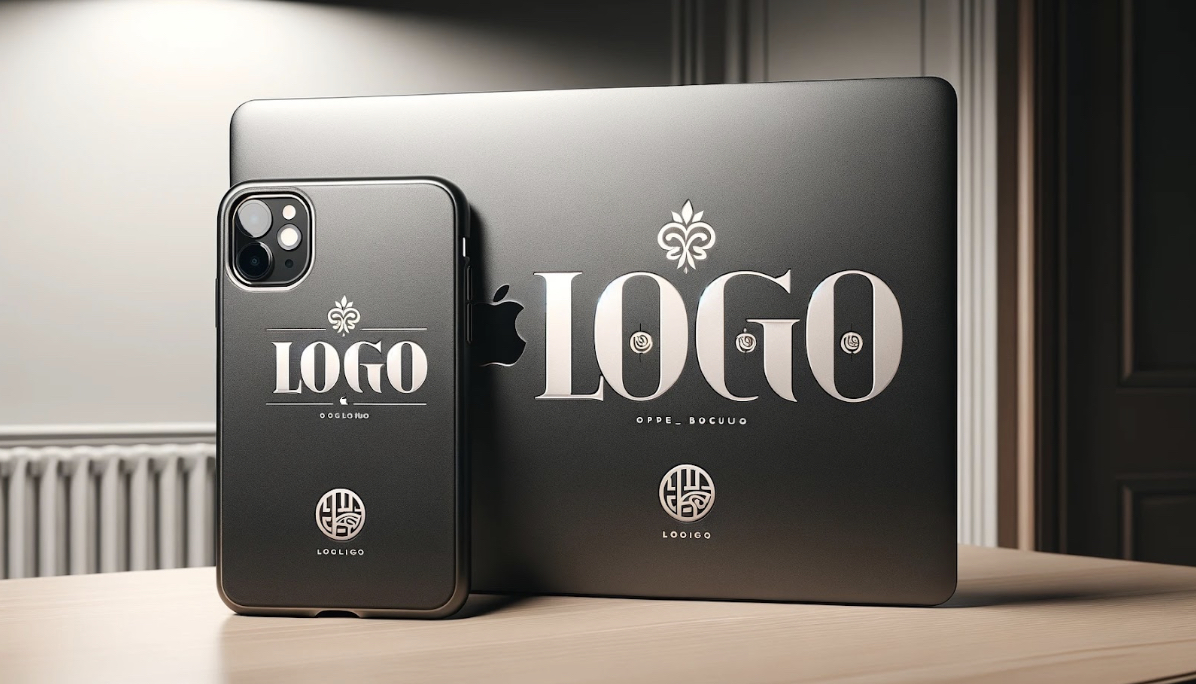 branded phone and laptop