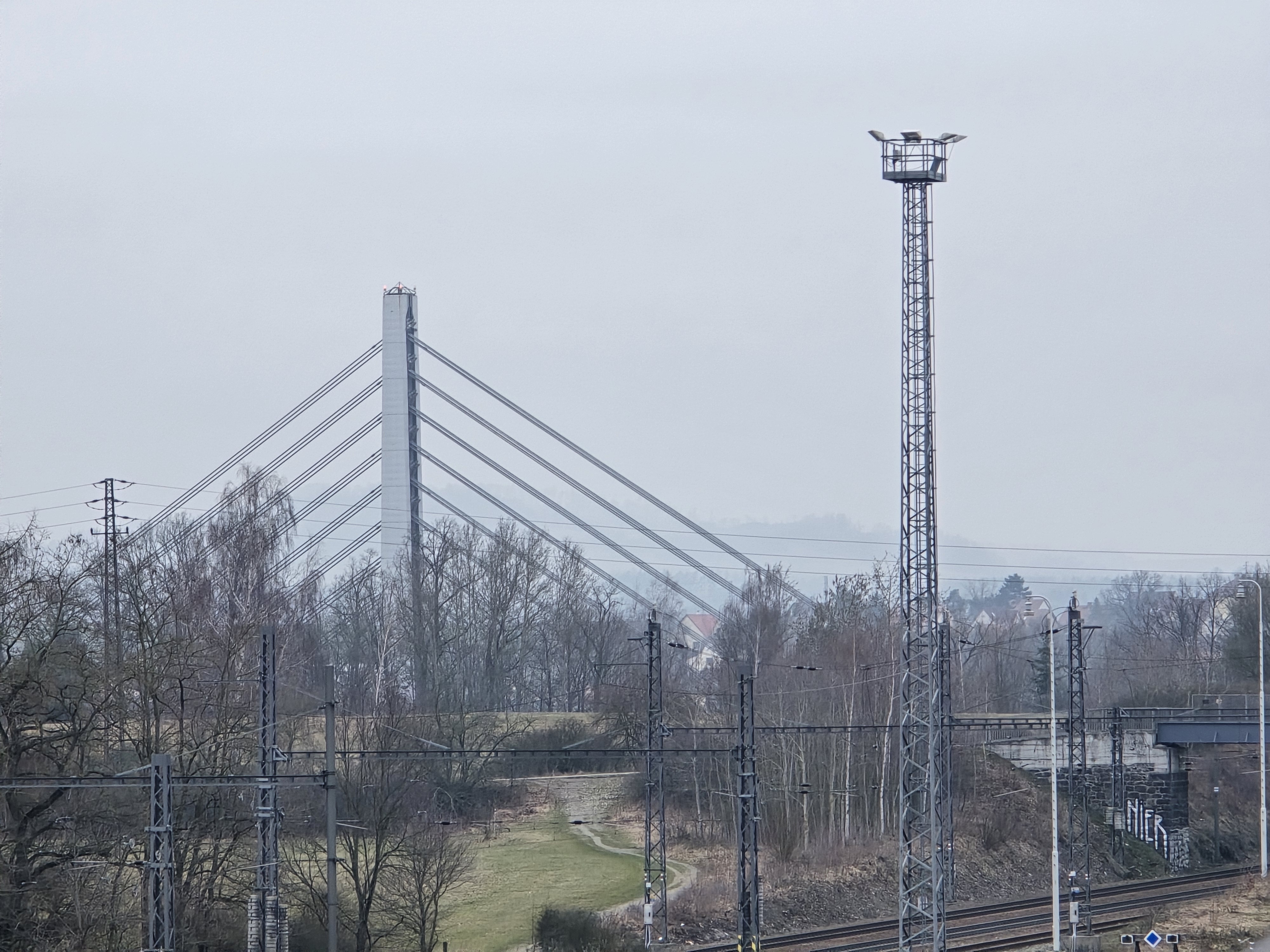 bridge with railway tracks