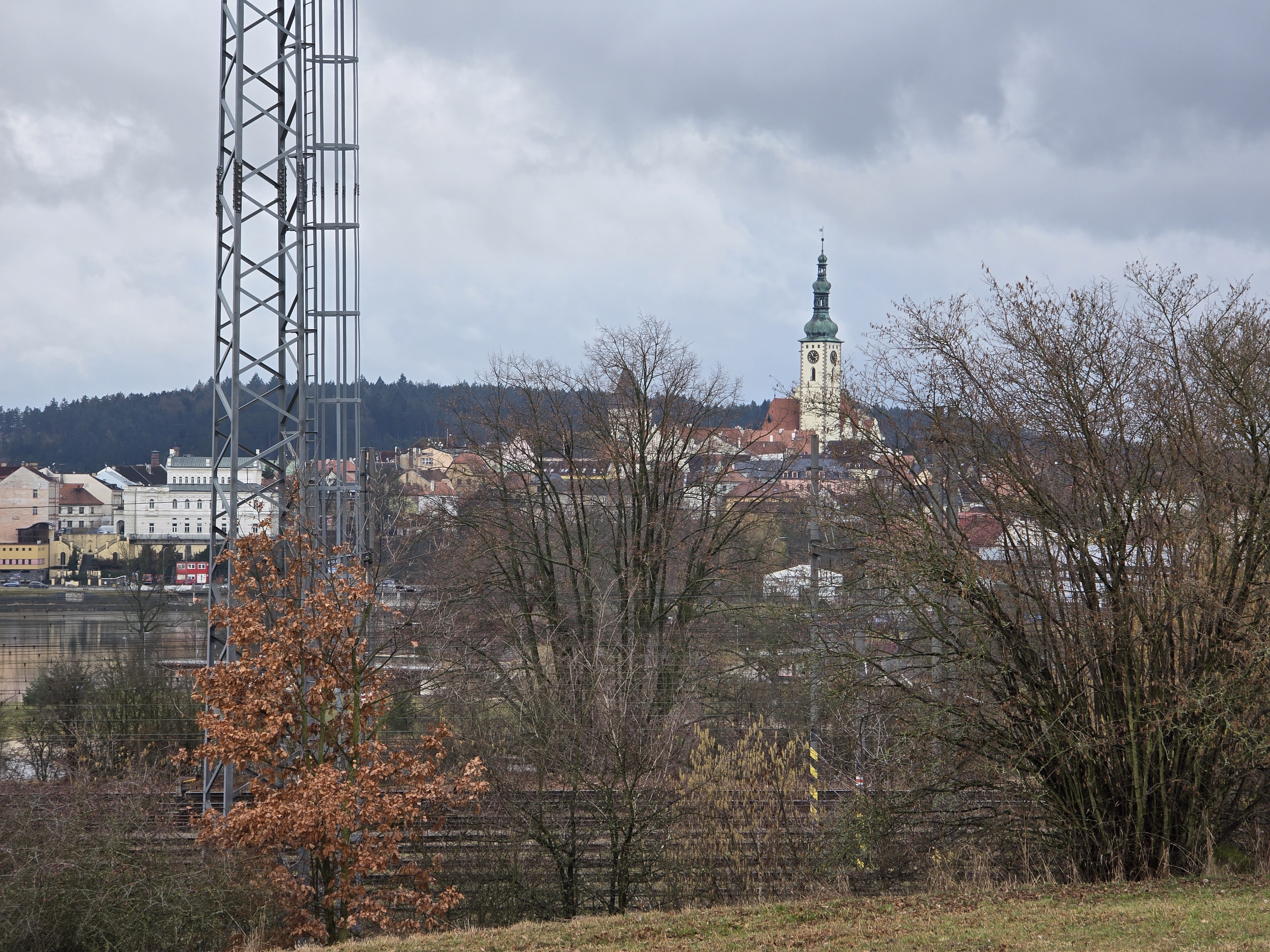 city view with tower