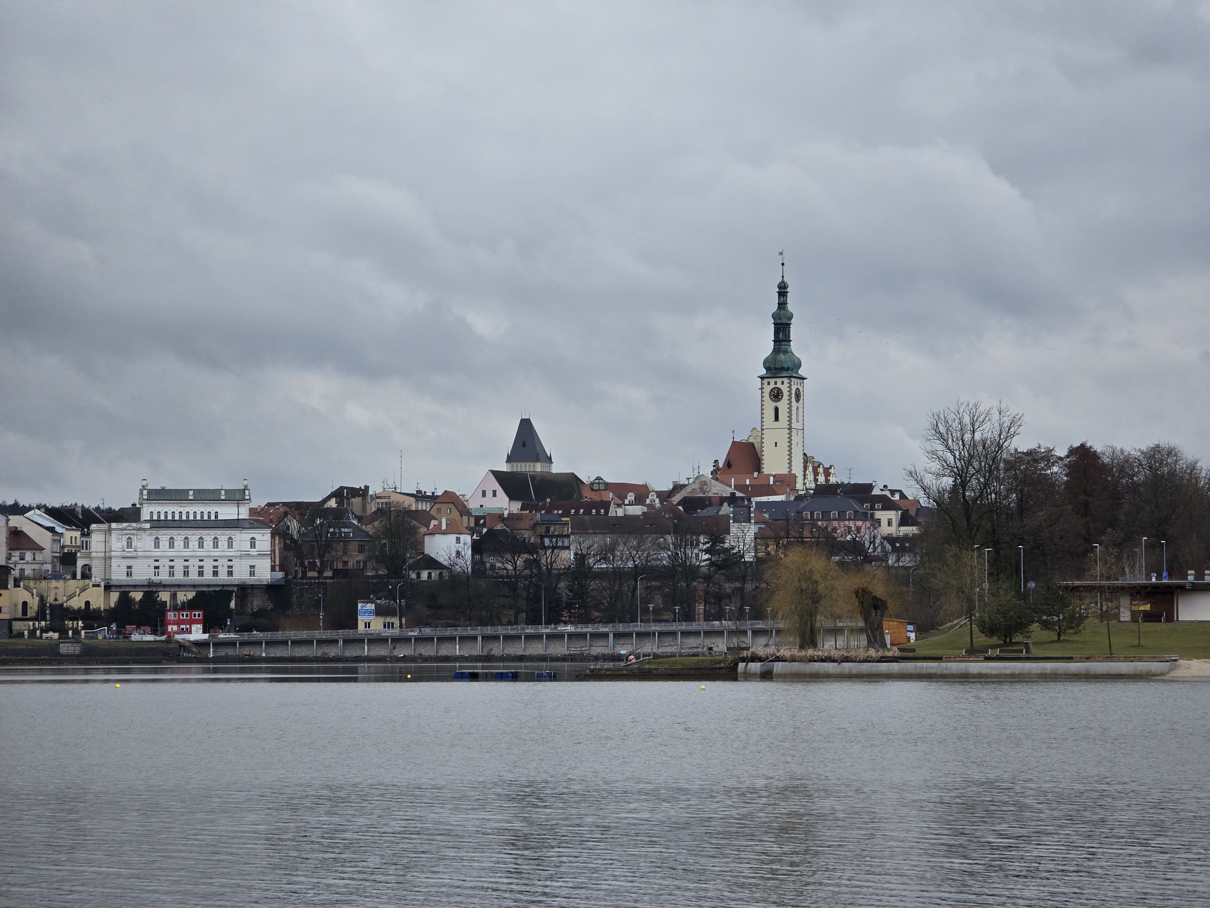 cityscape church river