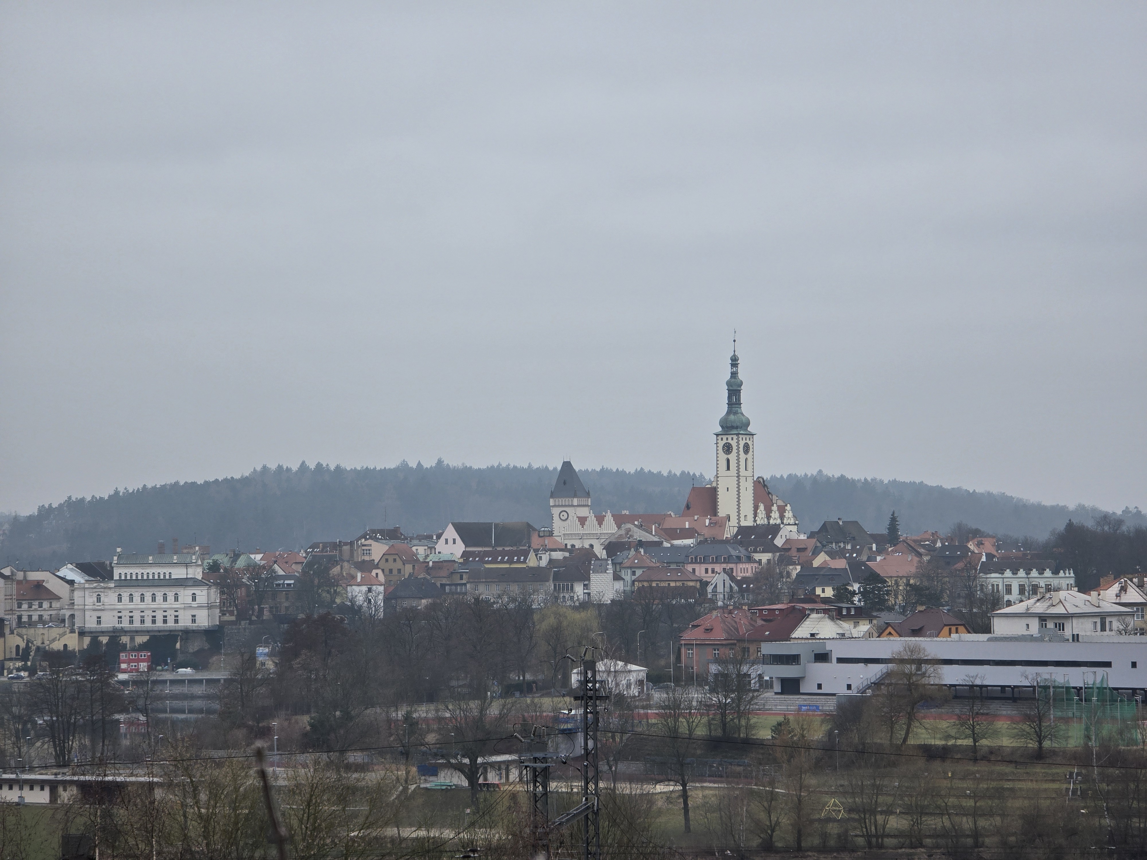 cityscape with church tower