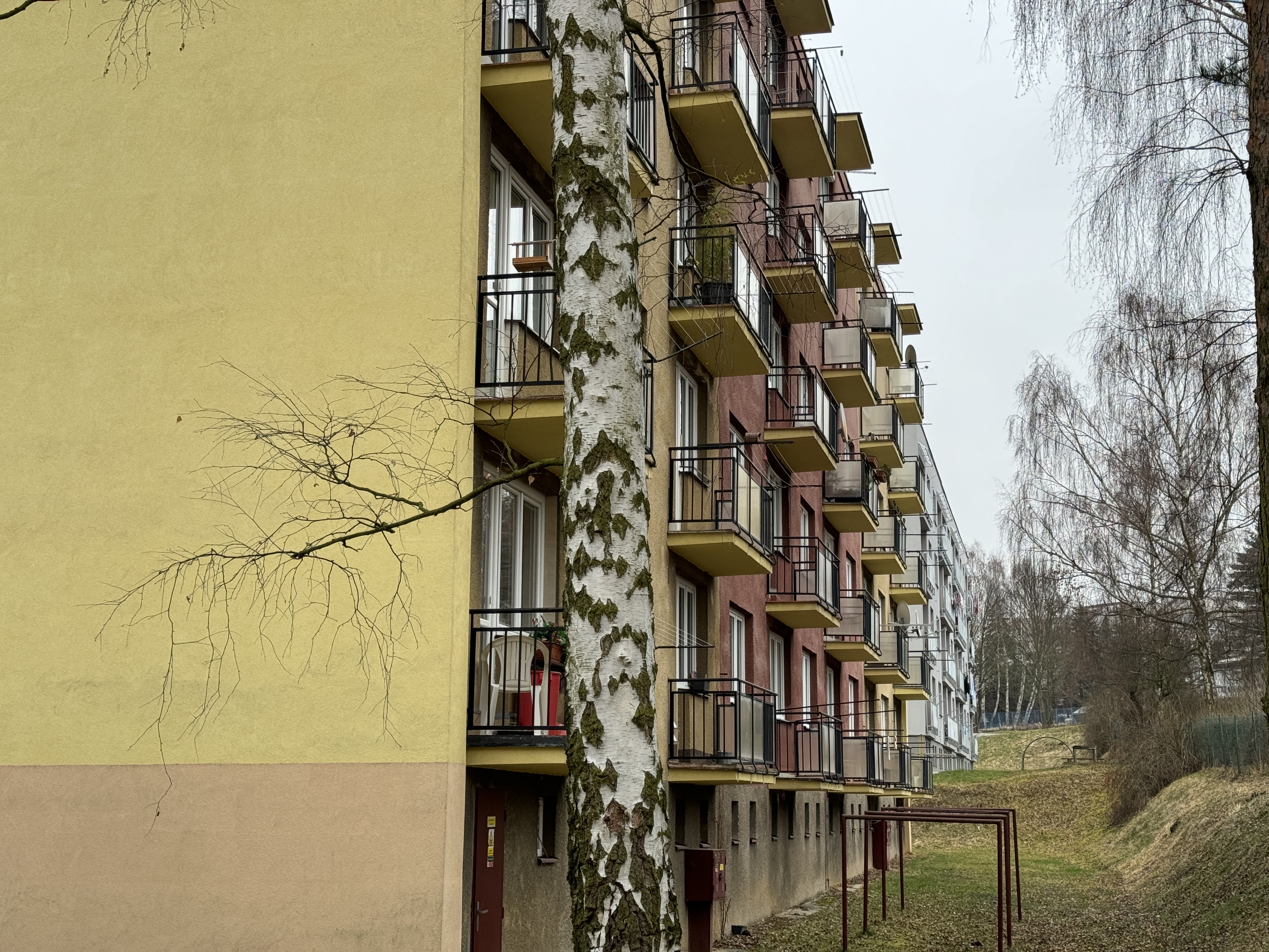 close up apartment balconies