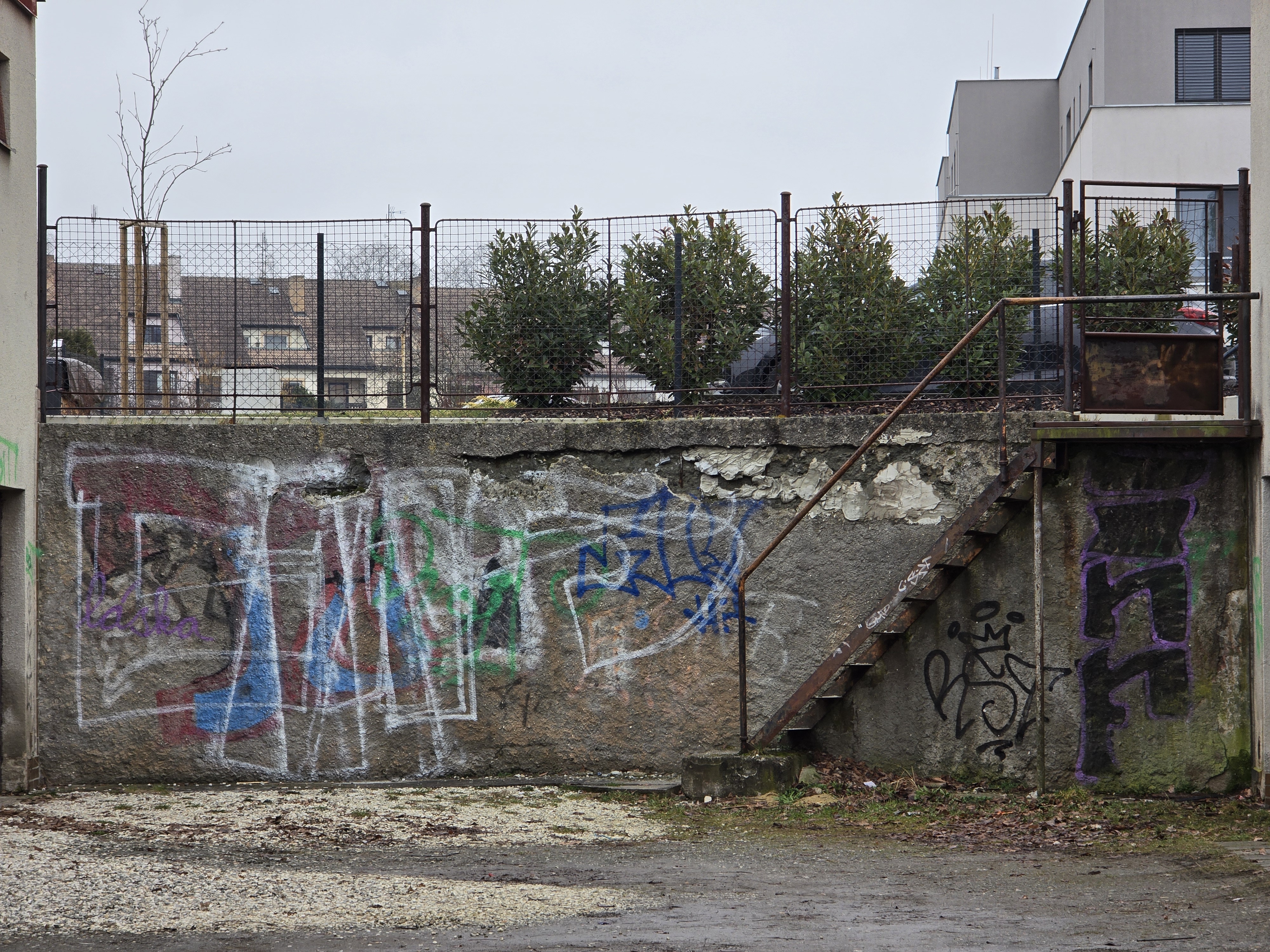close up graffiti and stairs