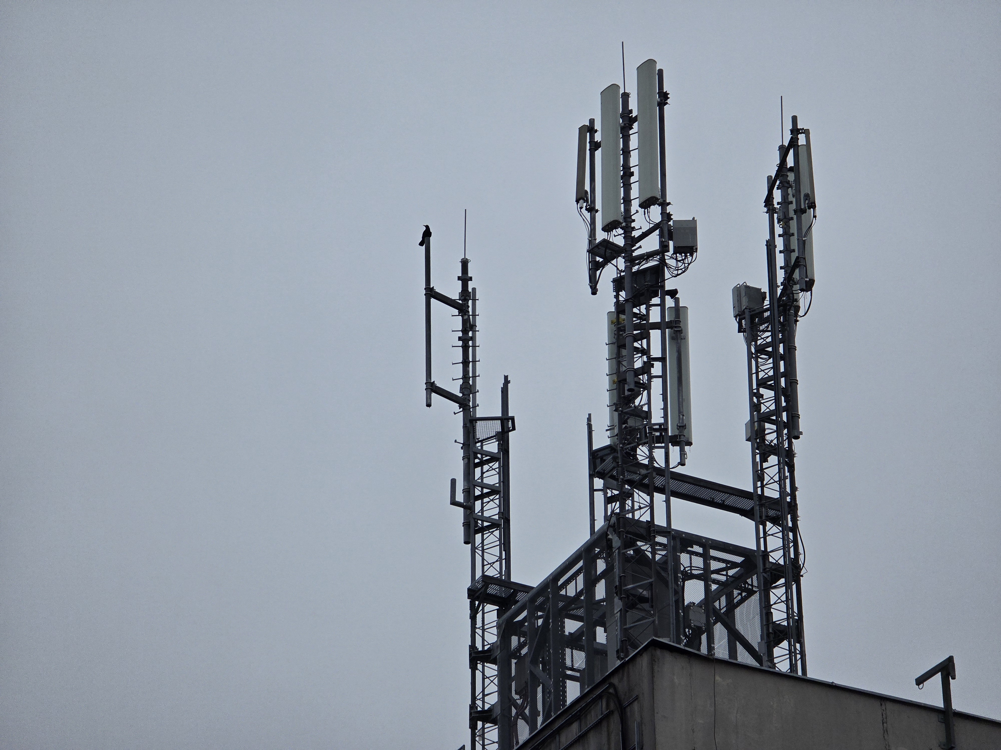 closeup antenna tower