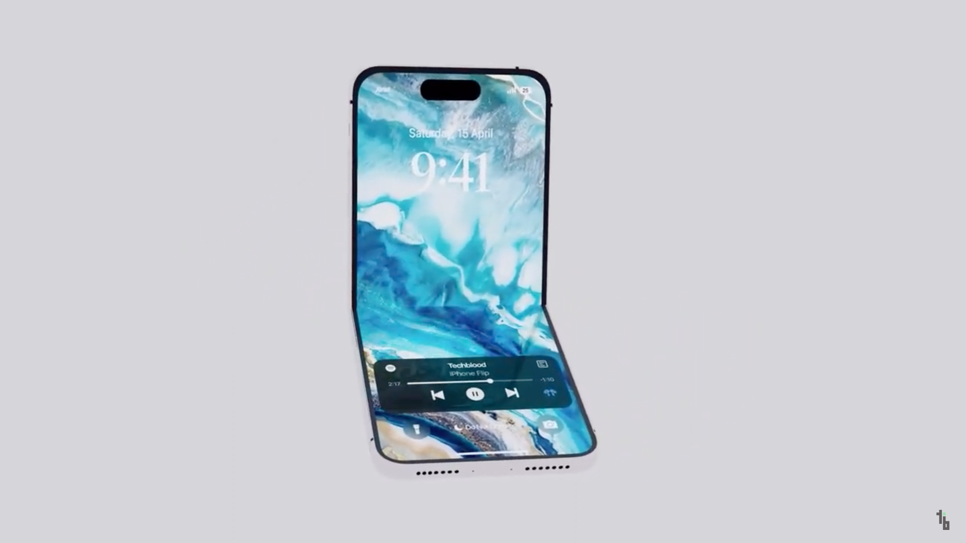 foldable smartphone upright