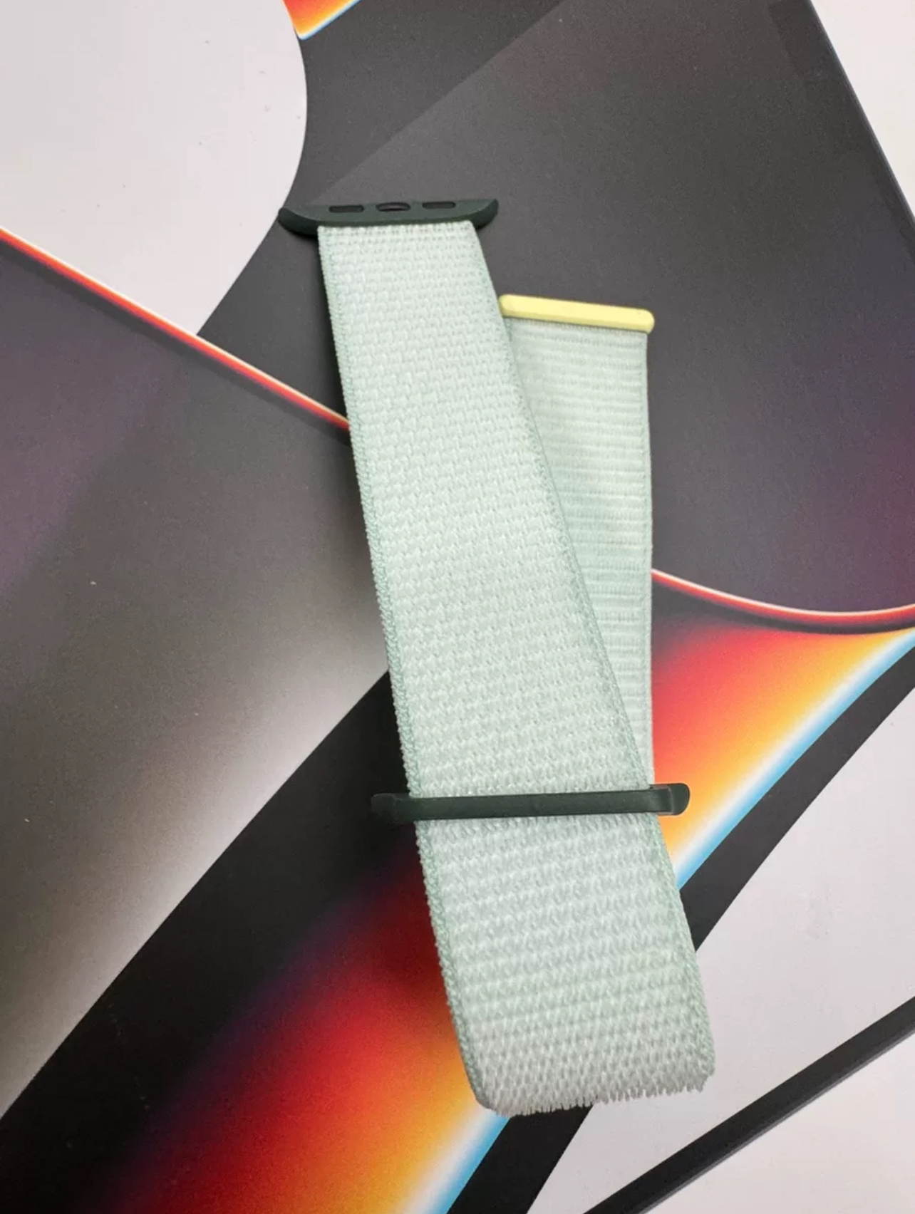 green watch band folded