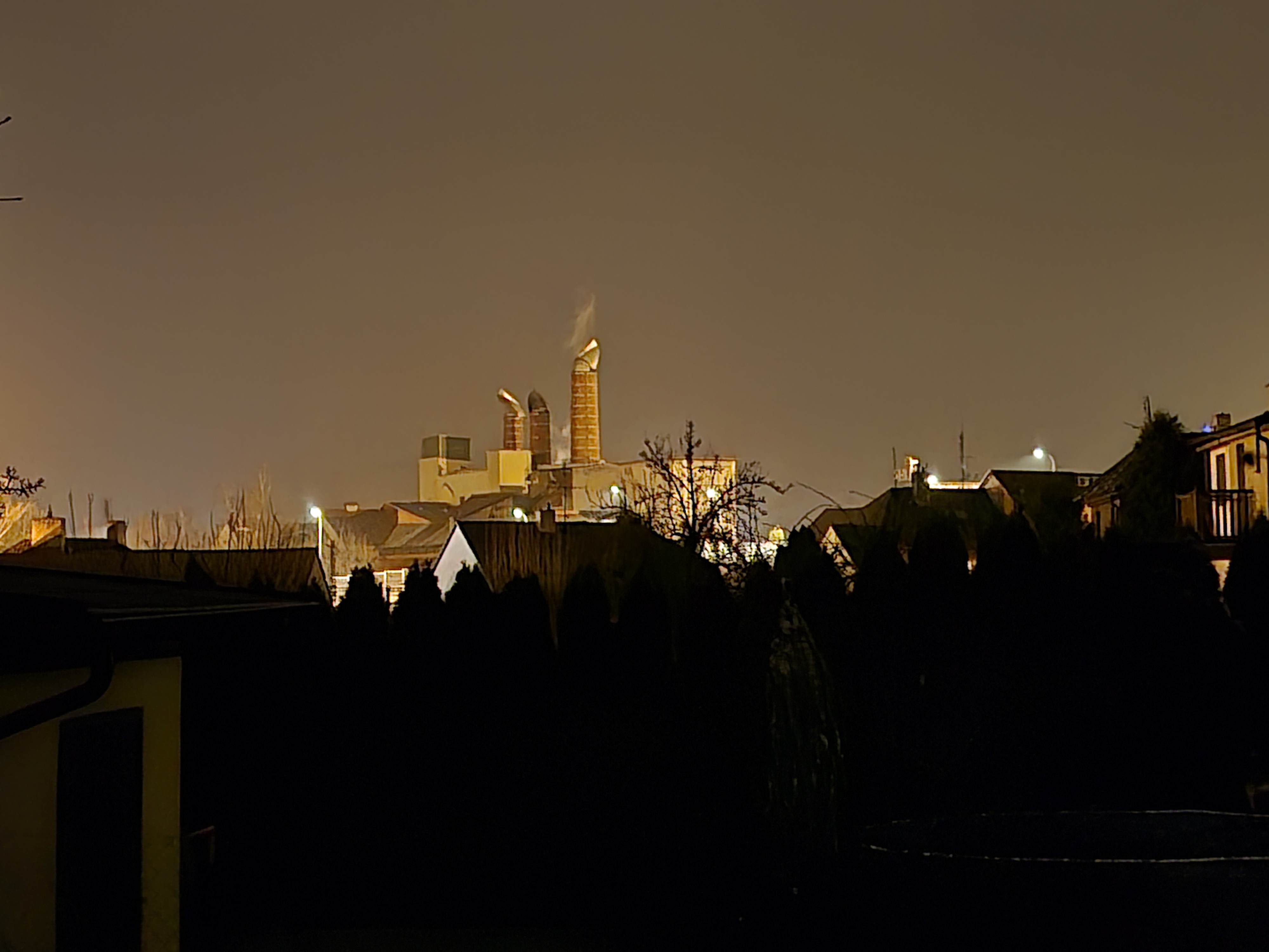 industrial silhouette night