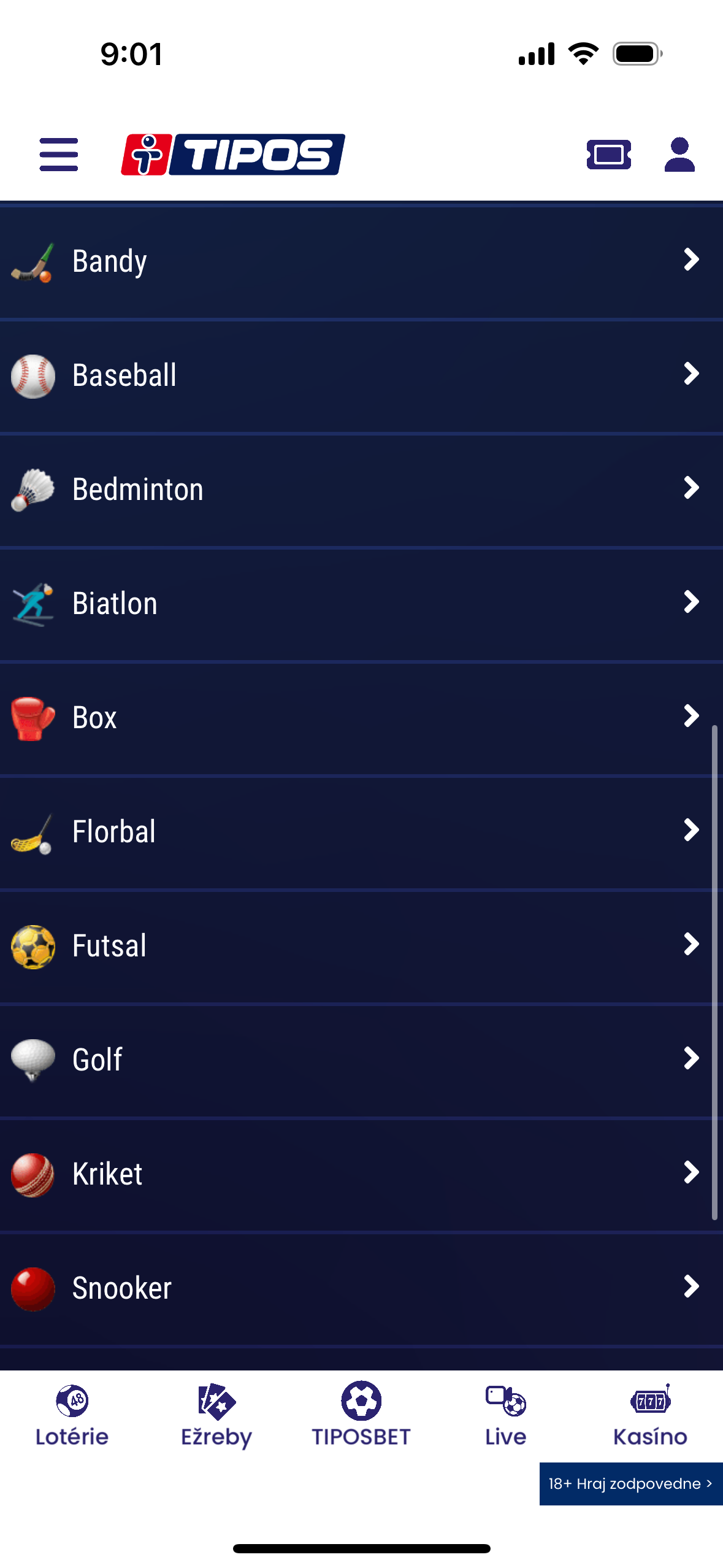 international football betting screen