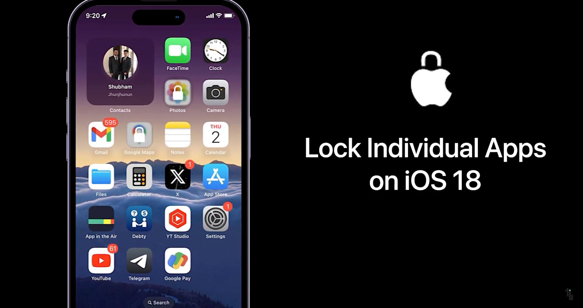 ios18 lock individual apps