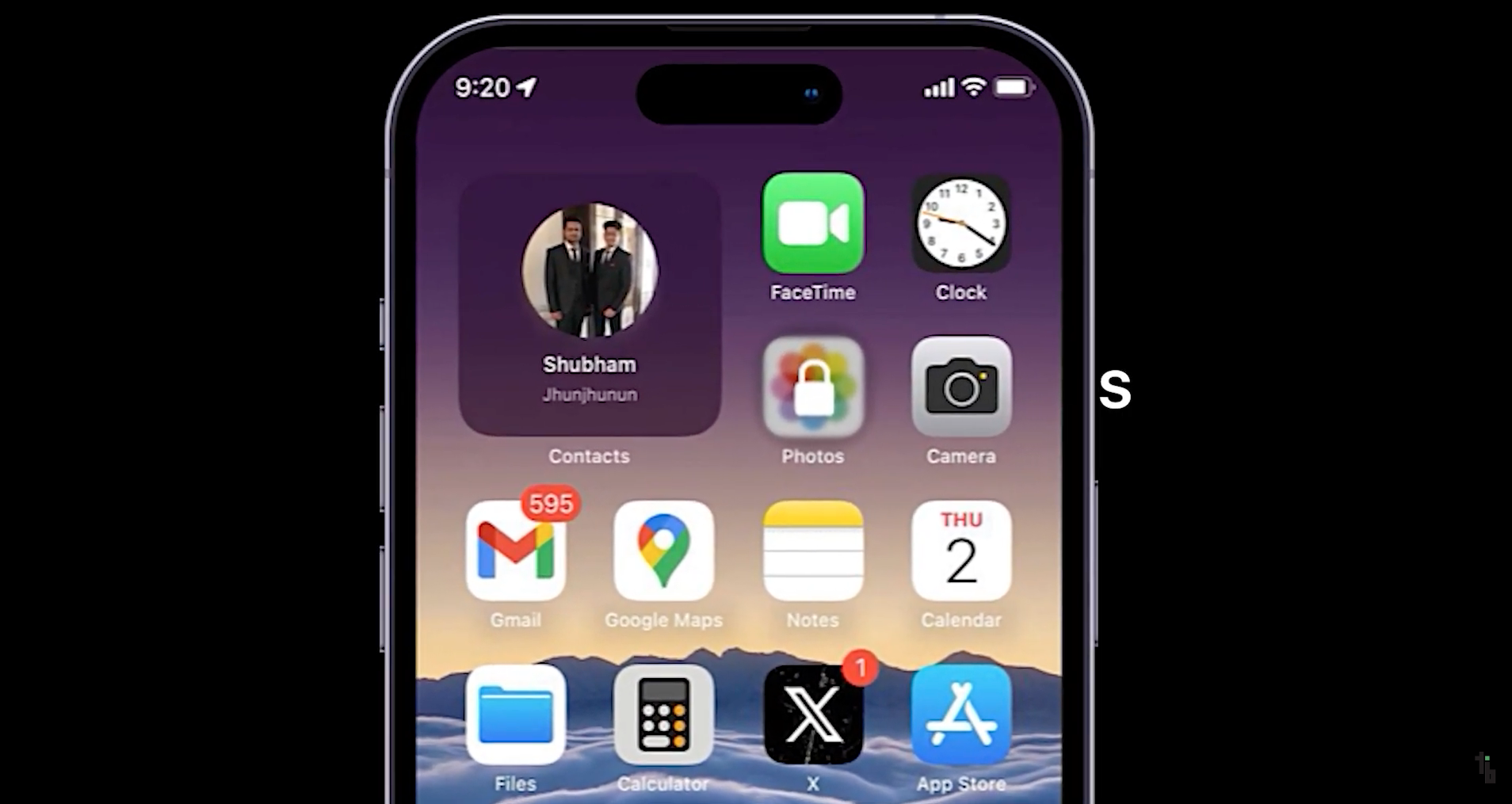 iphone home screen closeup