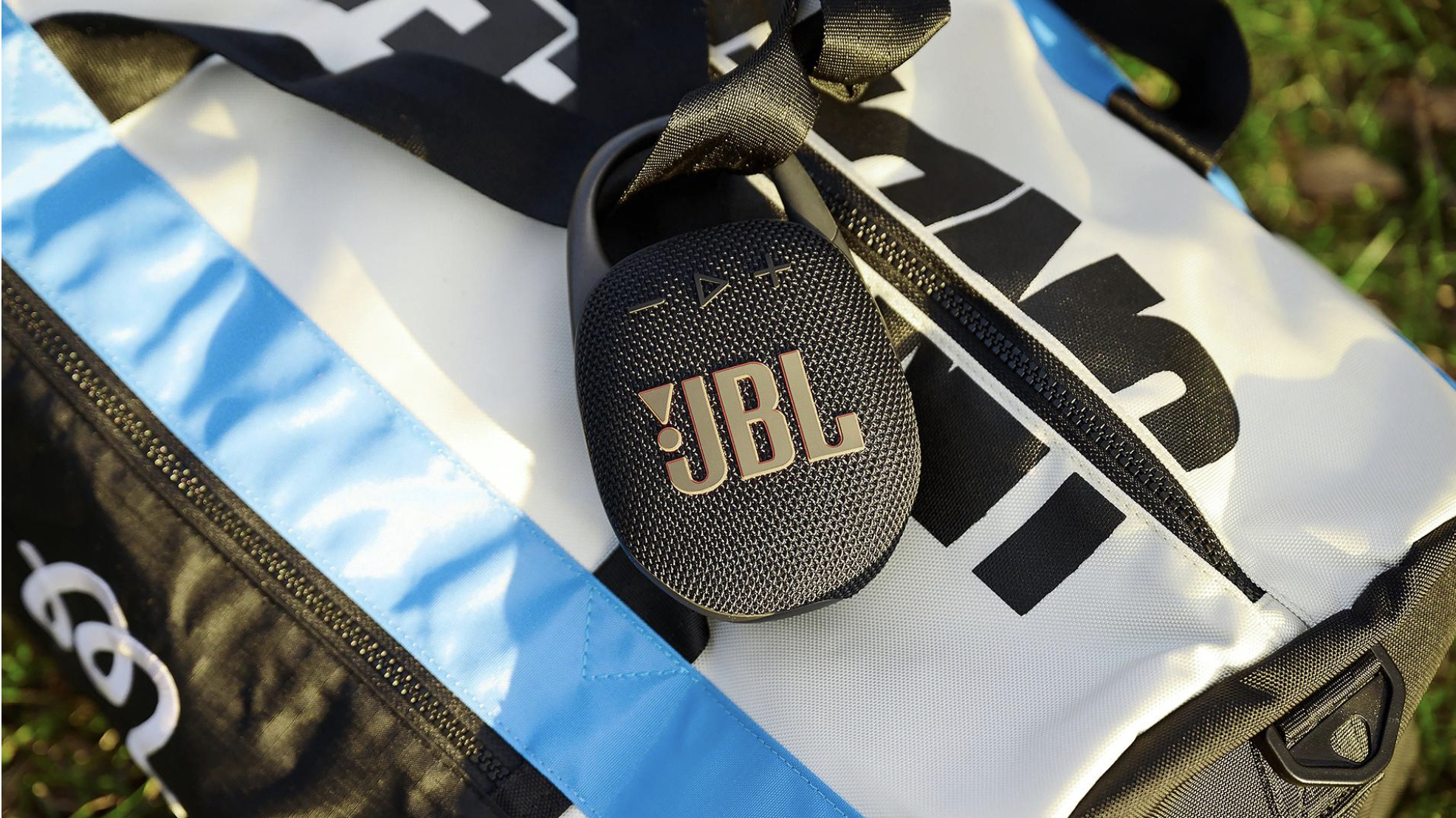 jbl speaker on bag
