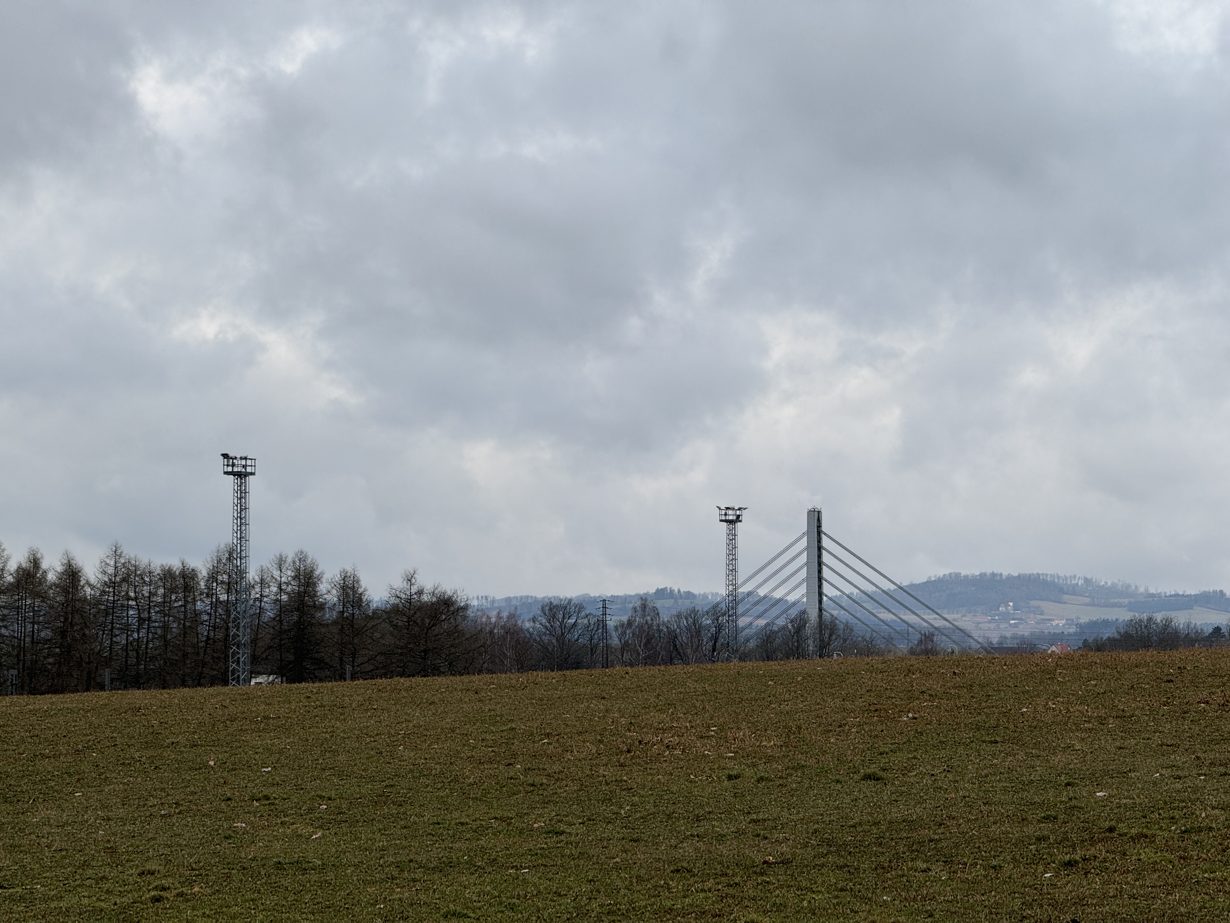 landscape bridge towers