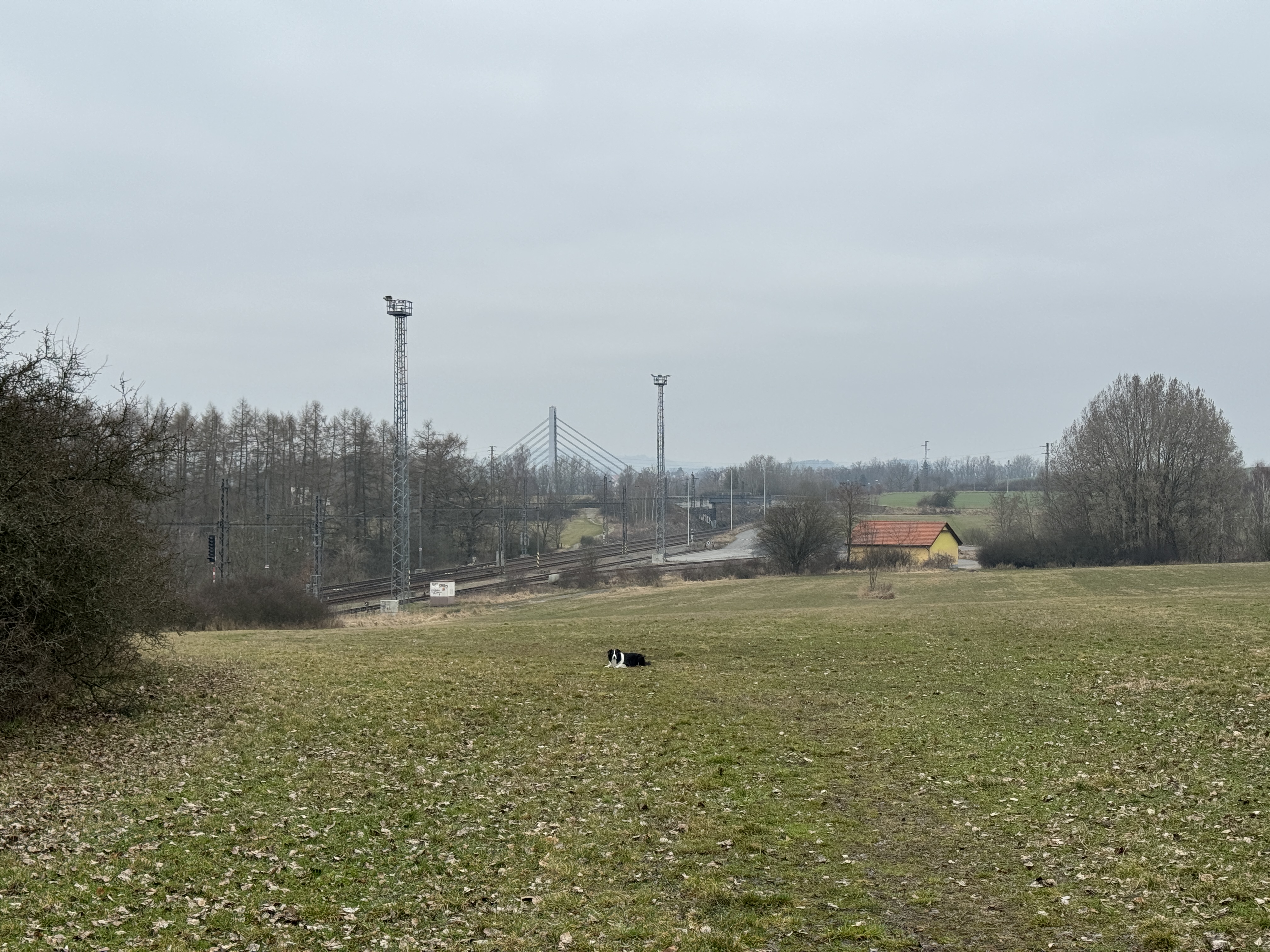 landscape field railway