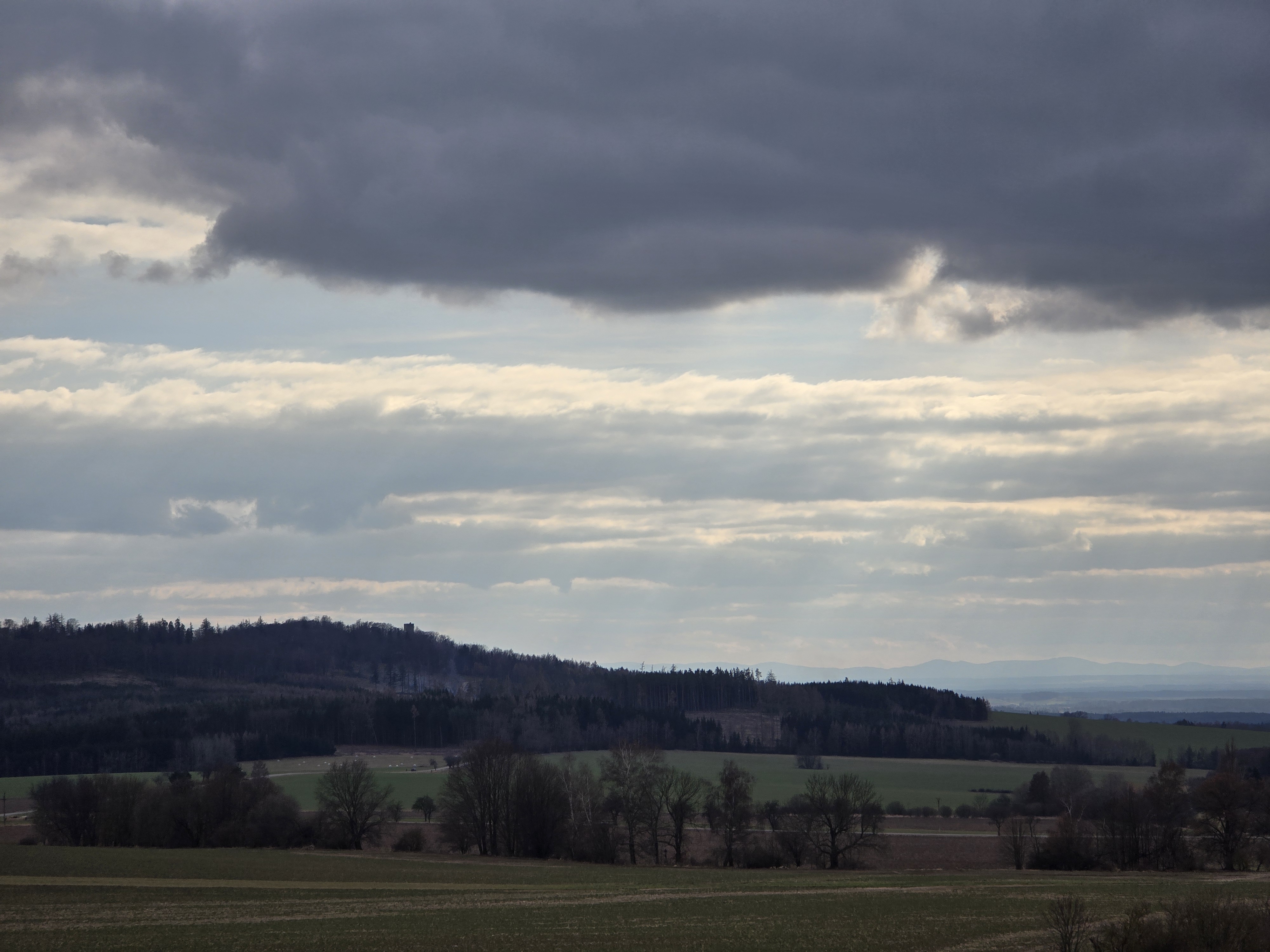 landscape hills clouds