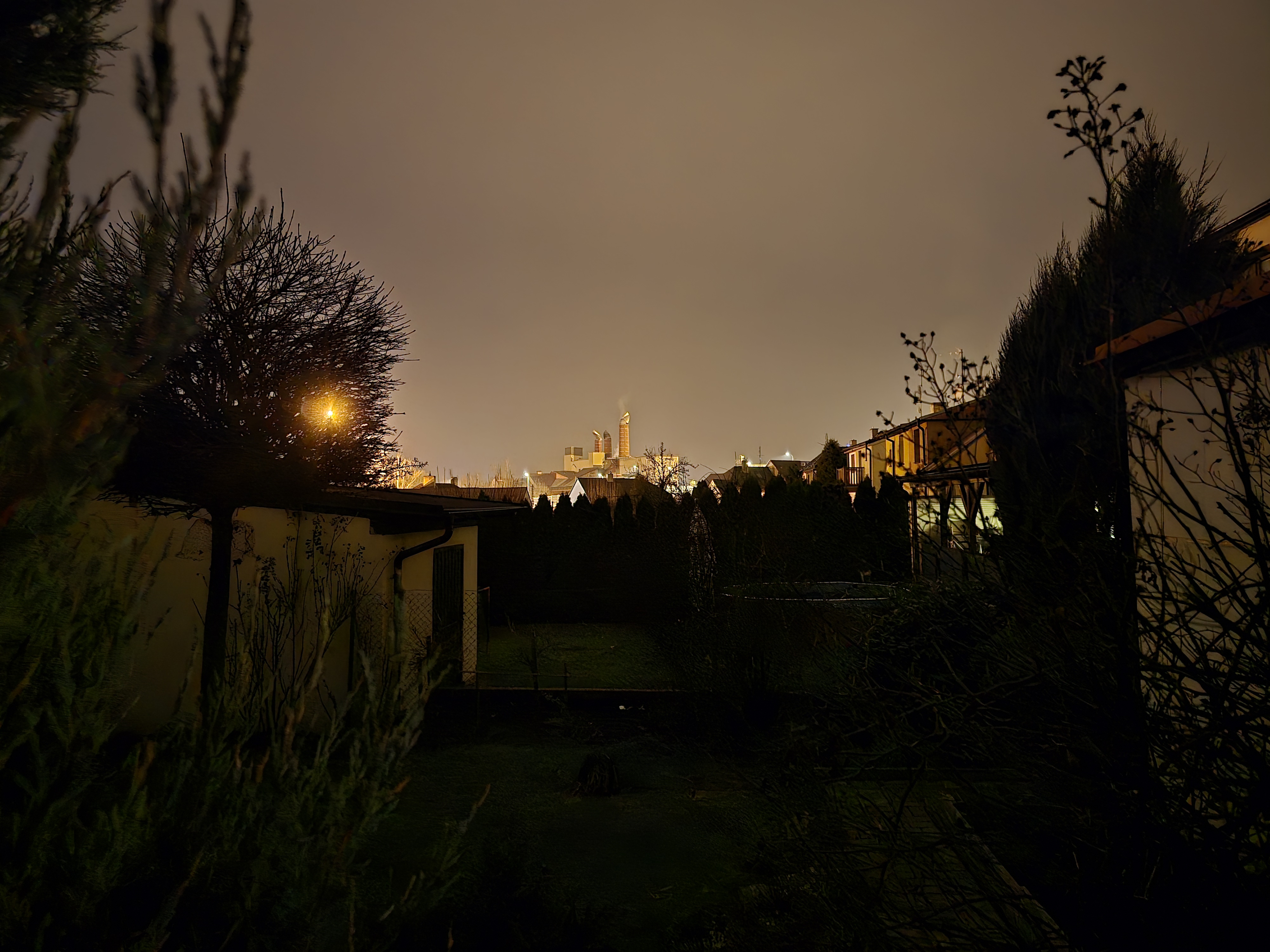 night cityscape pathway