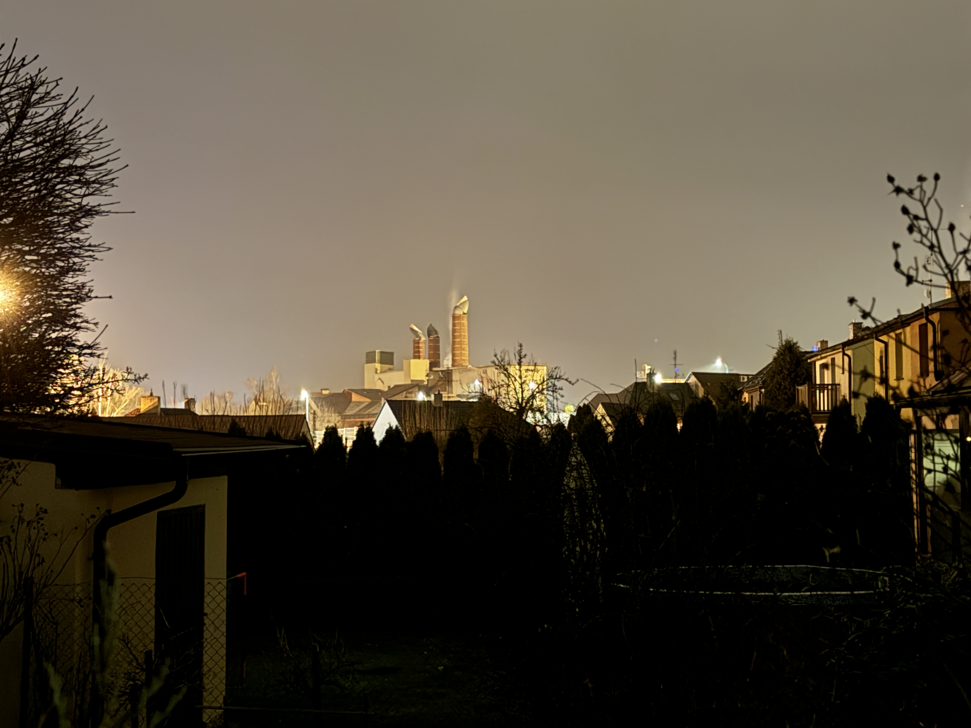 night industrial skyline