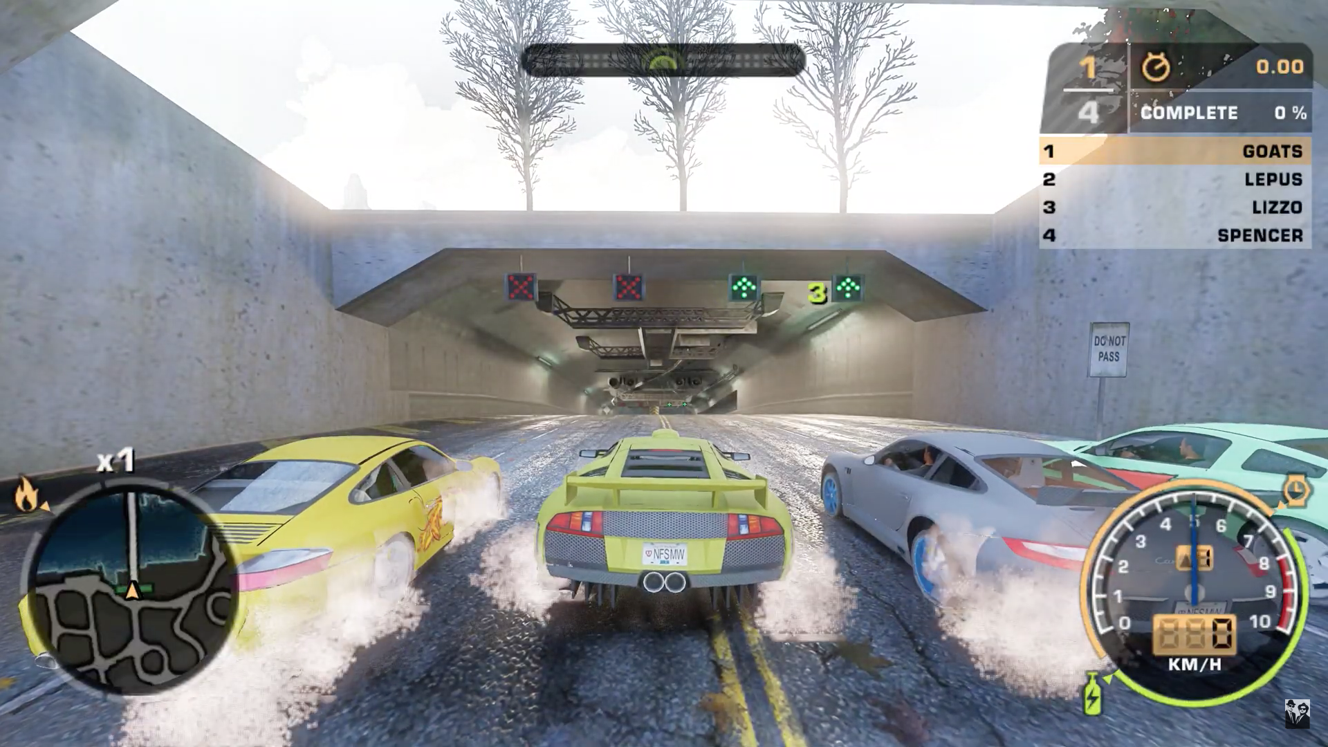 racing game cars starting line